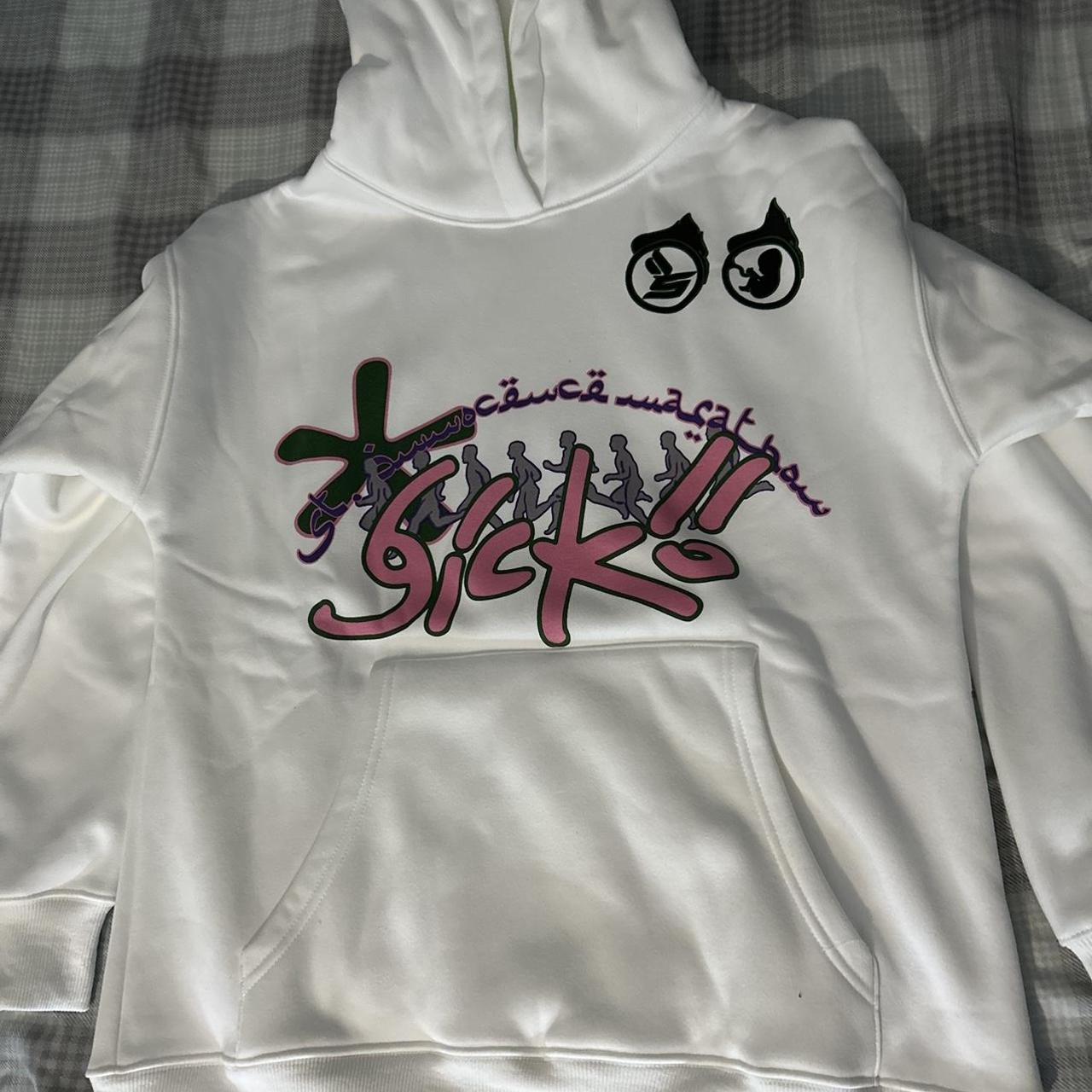 Ian Connor Sicko Hoodie Pink and White