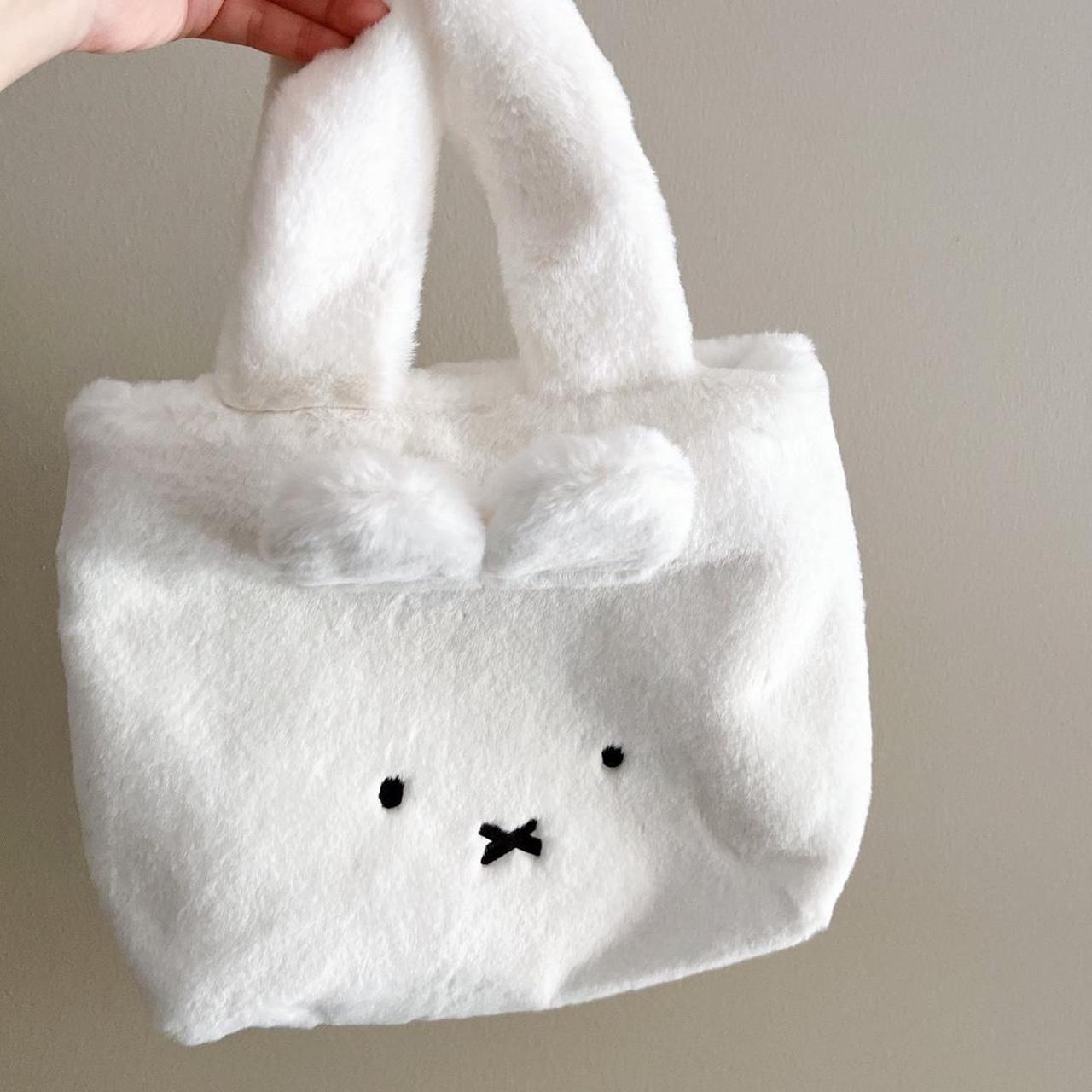 NWOT Miffy small white fluffy faux fur Depop