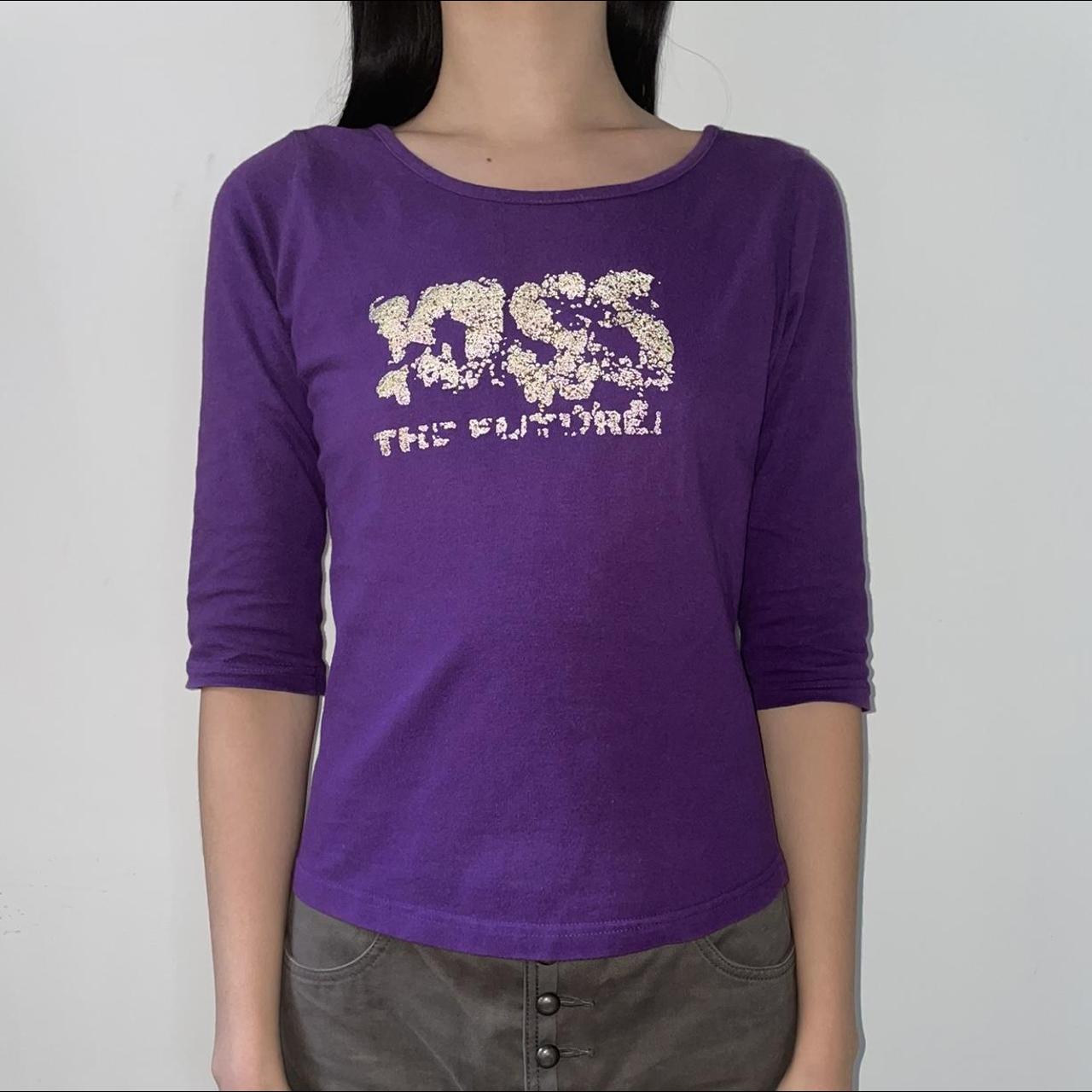 Walter Van Beirendonck Women's Purple and Silver Shirt