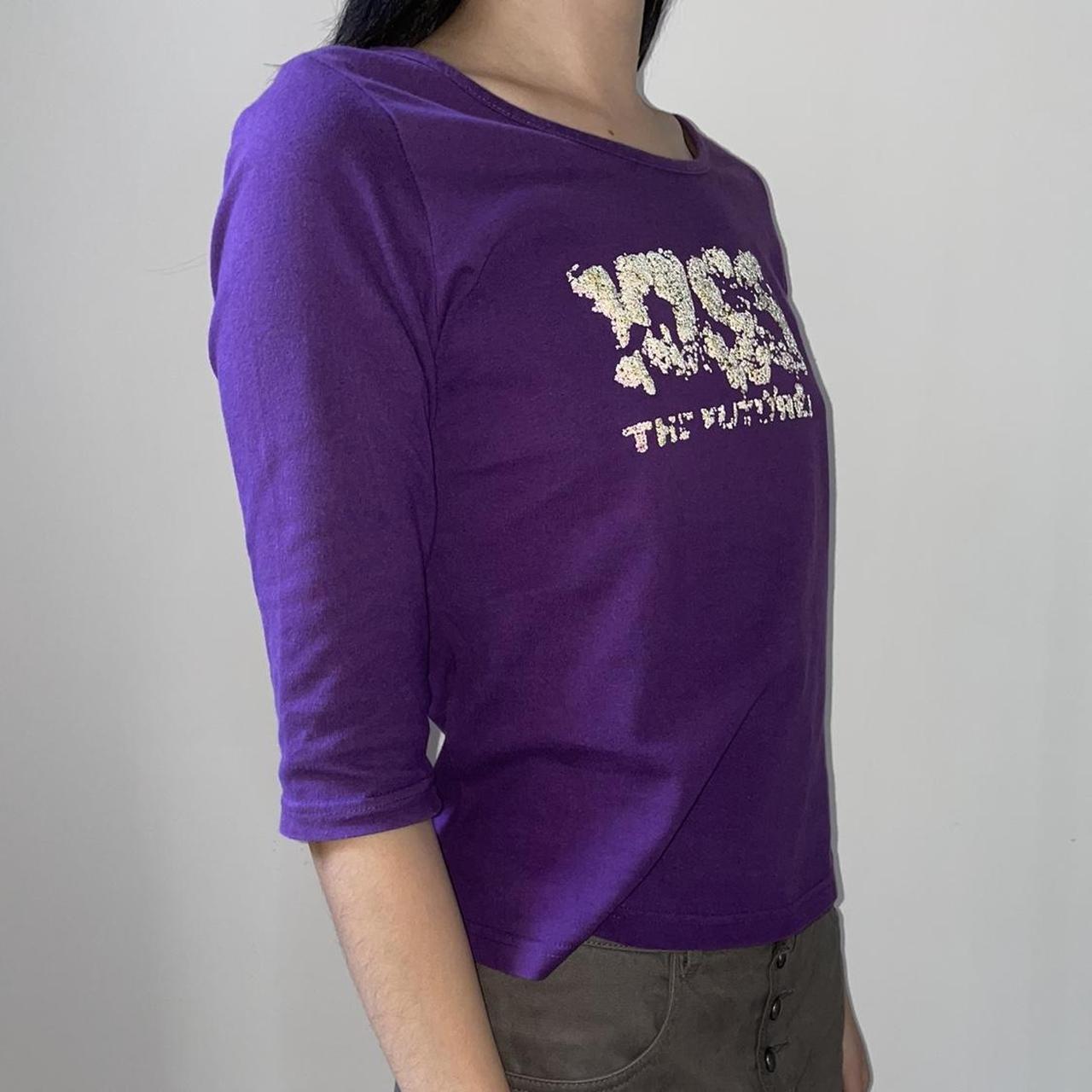 Walter Van Beirendonck Women's Purple and Silver Shirt (3)
