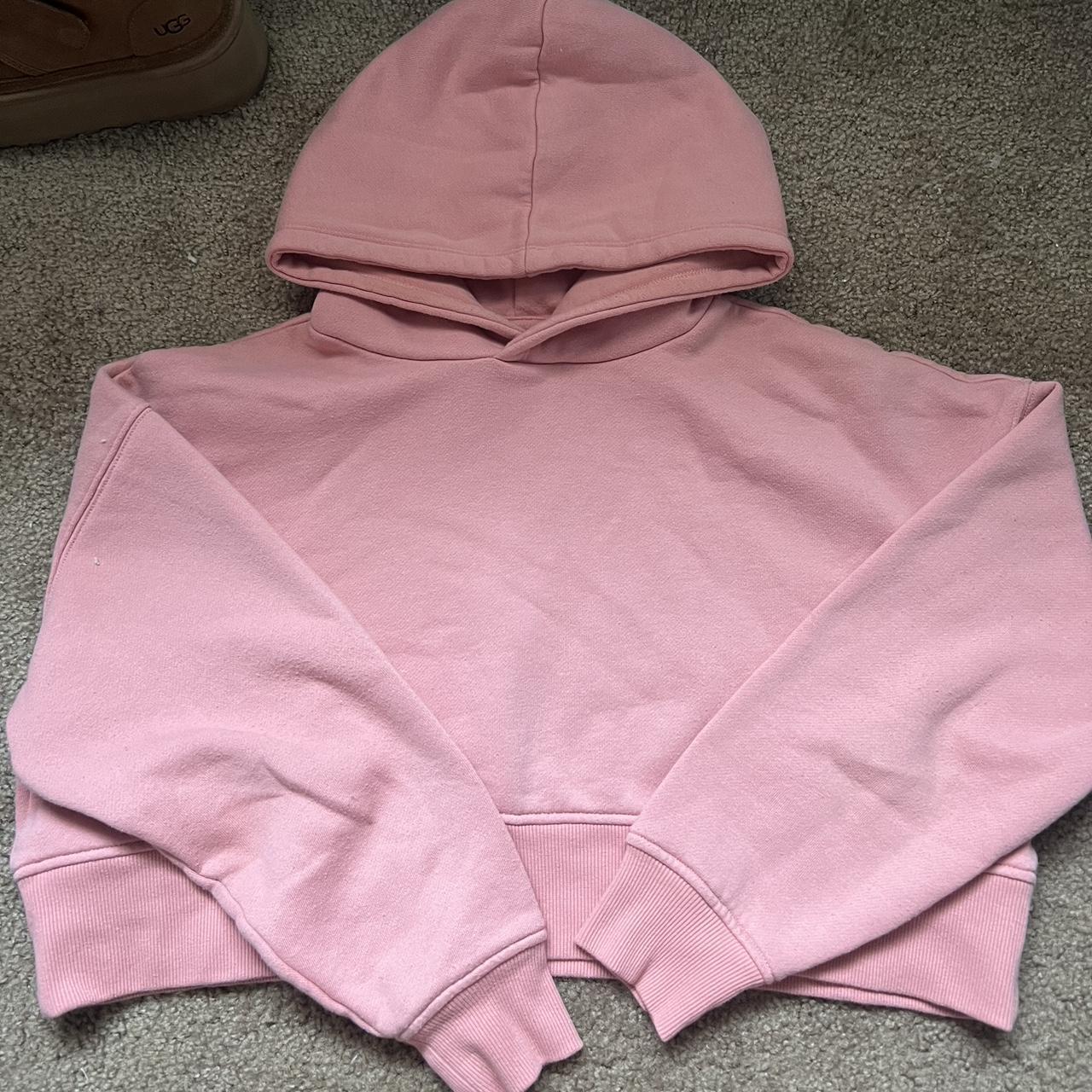 Baby Pink Cropped Hoodie - Depop