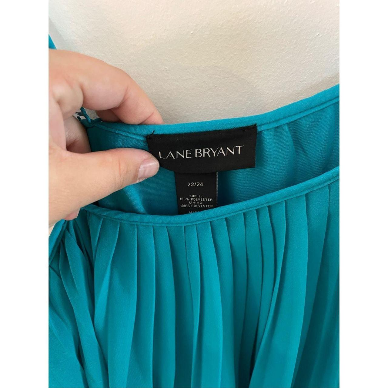 Lane Bryant Teal Blue One Shoulder Cocktail Dress Sz