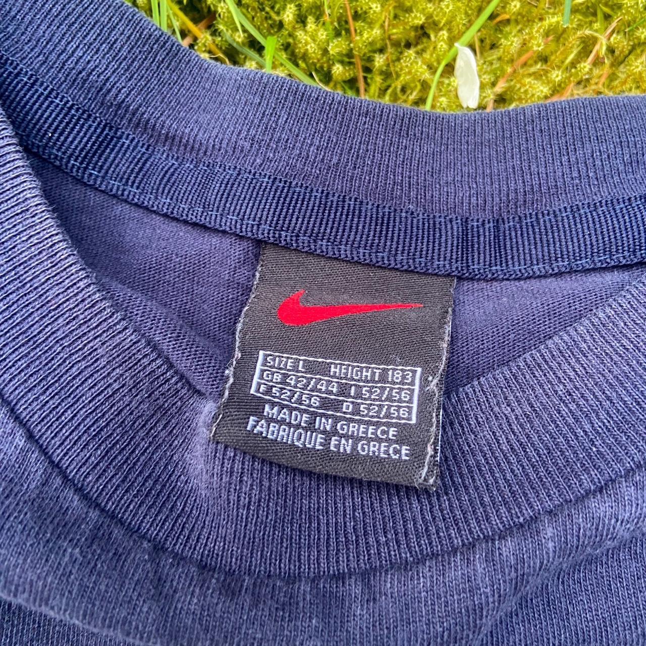 blank navy blue large nike tee - Depop