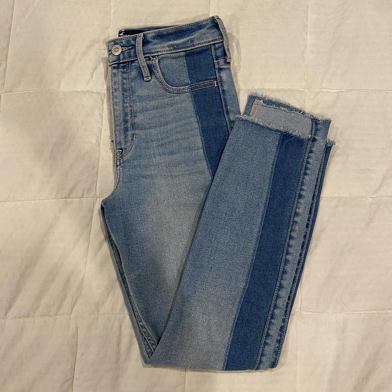 Hollister high rise skinny jeans, size 1R only worn - Depop