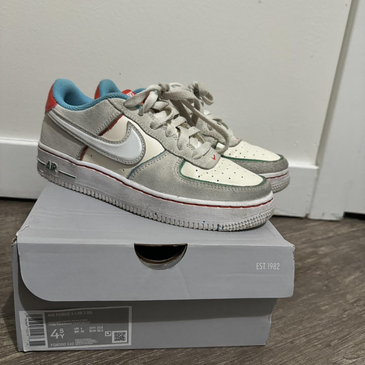 nike air force 1 lv8 grey and pink