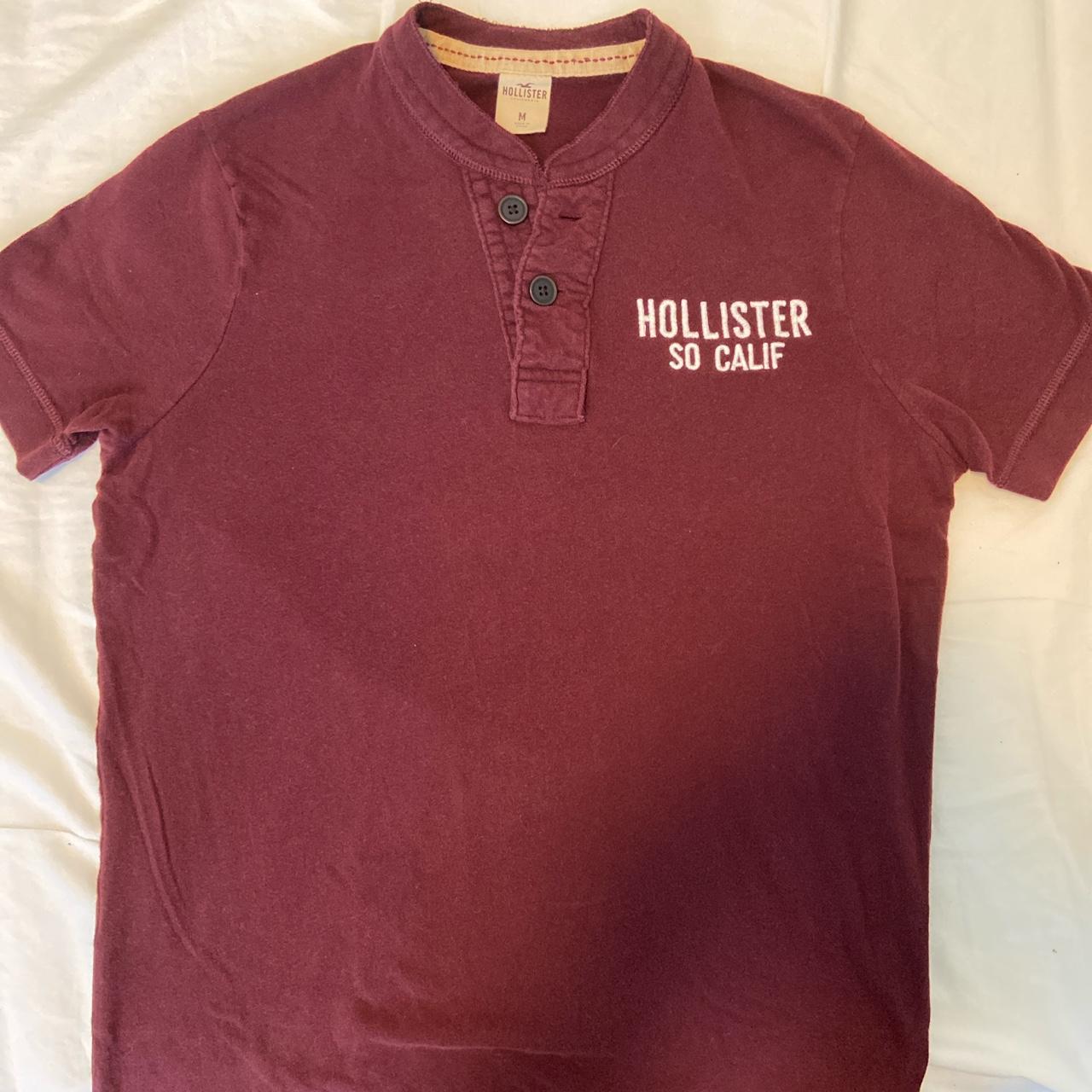 Hollister Mens Henley T-shirt
