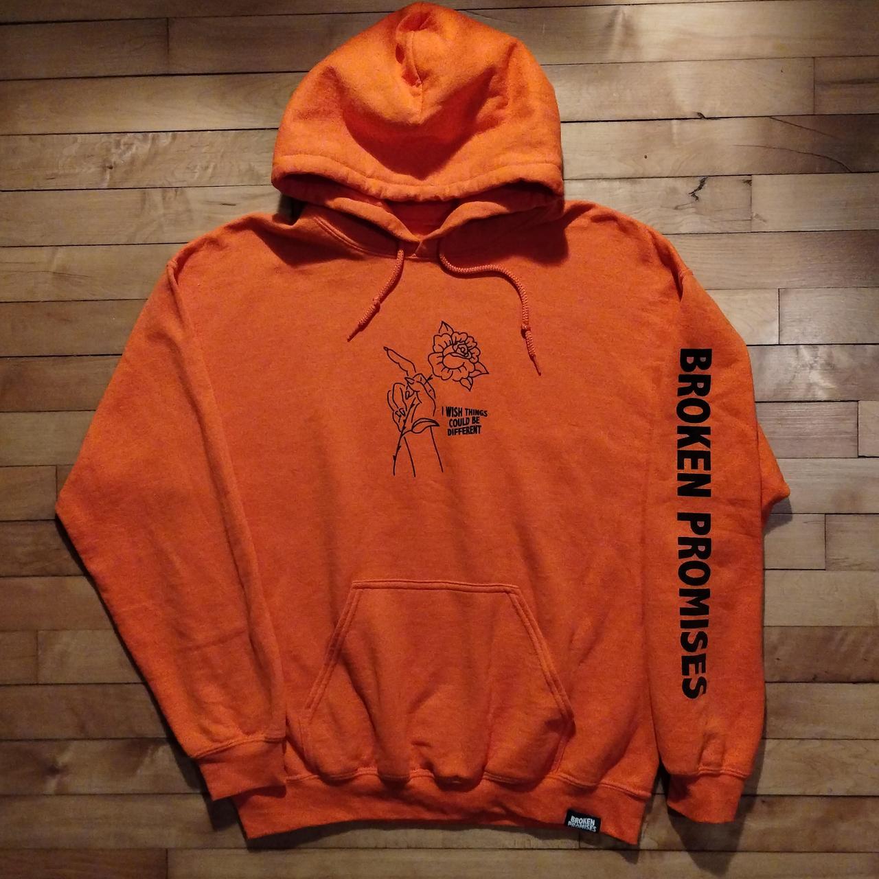 Fashion broke hoodie orange