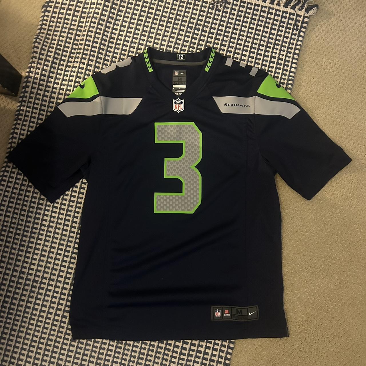 Men's Seattle Seahawks Russell Wilson Nike College Navy Game Player Jersey