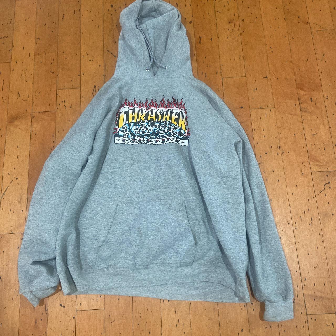 Grey thrasher hoodie for 35. Basically brand... - Depop