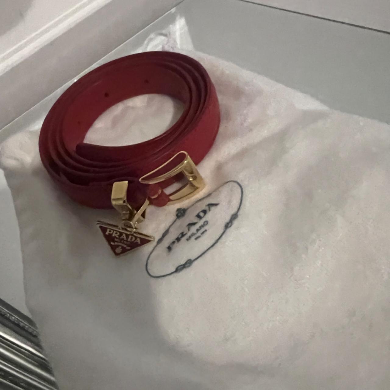 Prada clearance red belt