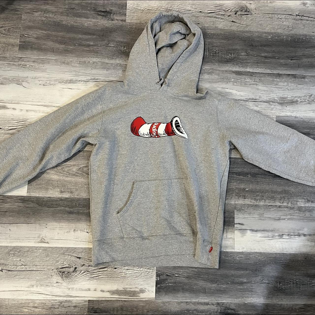 Supreme Cat in the Hat Hooded... - Depop