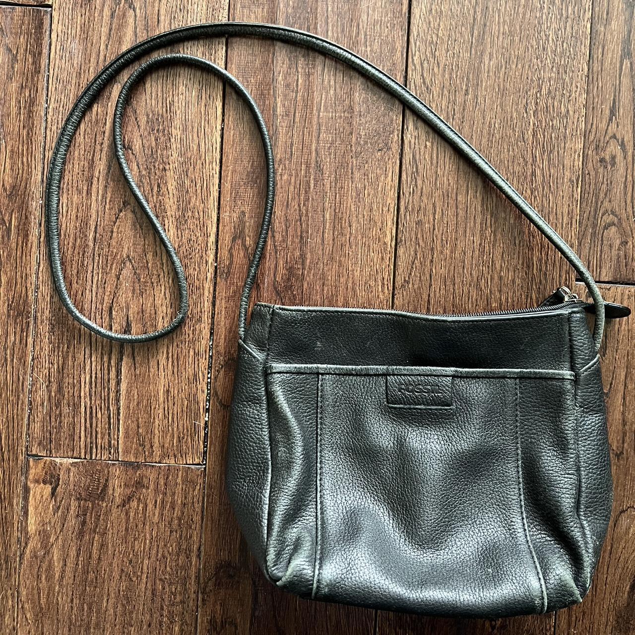 Fossil Brown Leather Organizer Crossbody Bag - Etsy