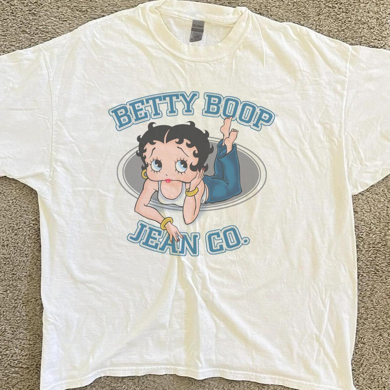 Betty Boop unisex T-Shirt white color Betty Boop... - Depop