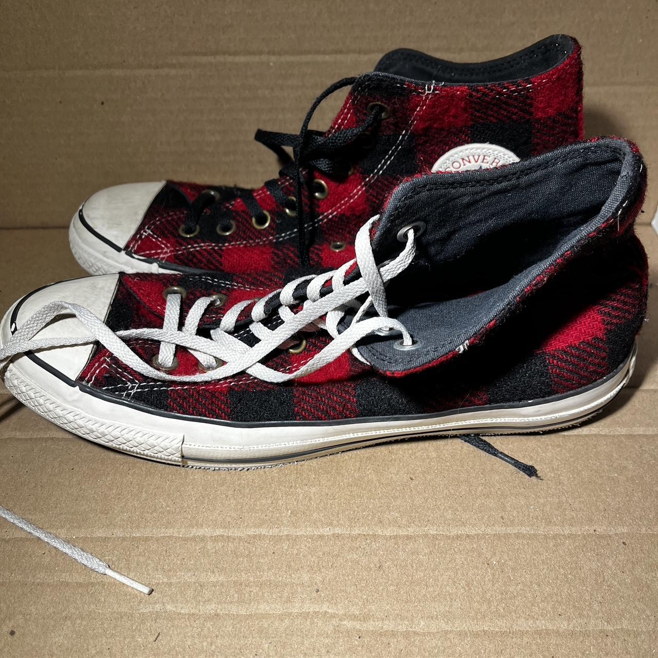 Plaid converse high tops hotsell