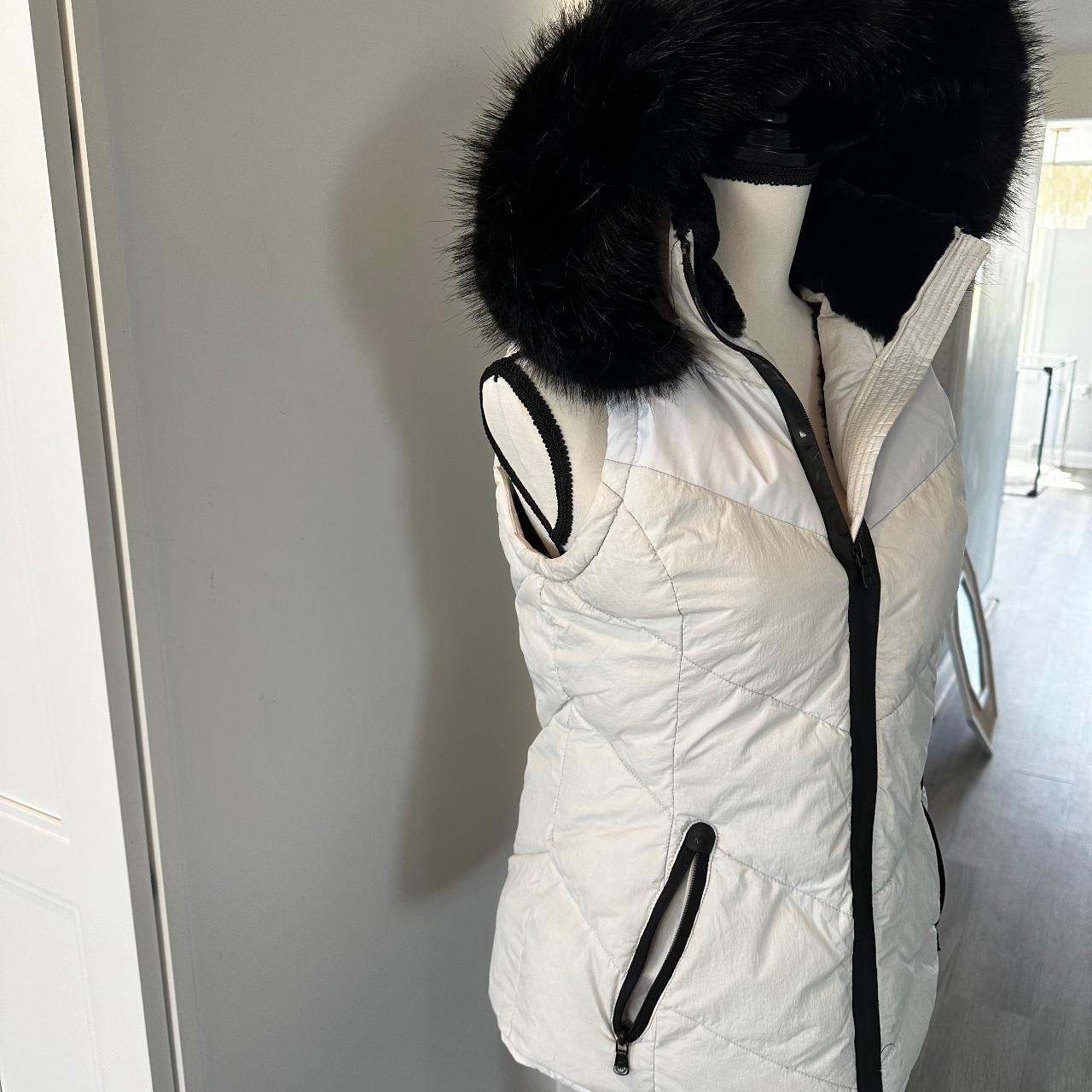 Michael kors faux fur trim puffer vest best sale