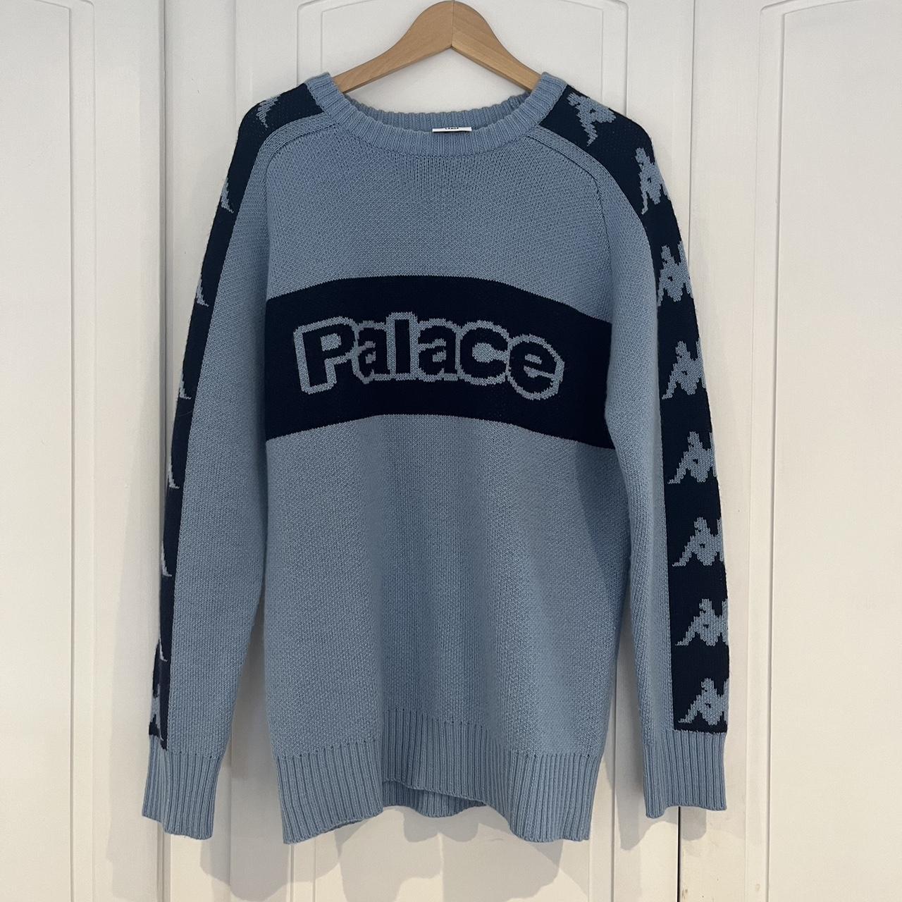 Palace x kappa knit jumper. Mint condition. Worn... - Depop