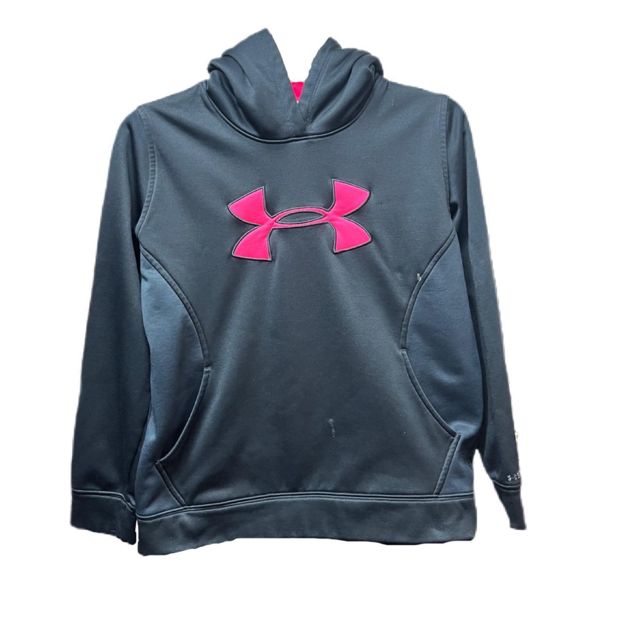 Under armour black on sale and pink hoodie