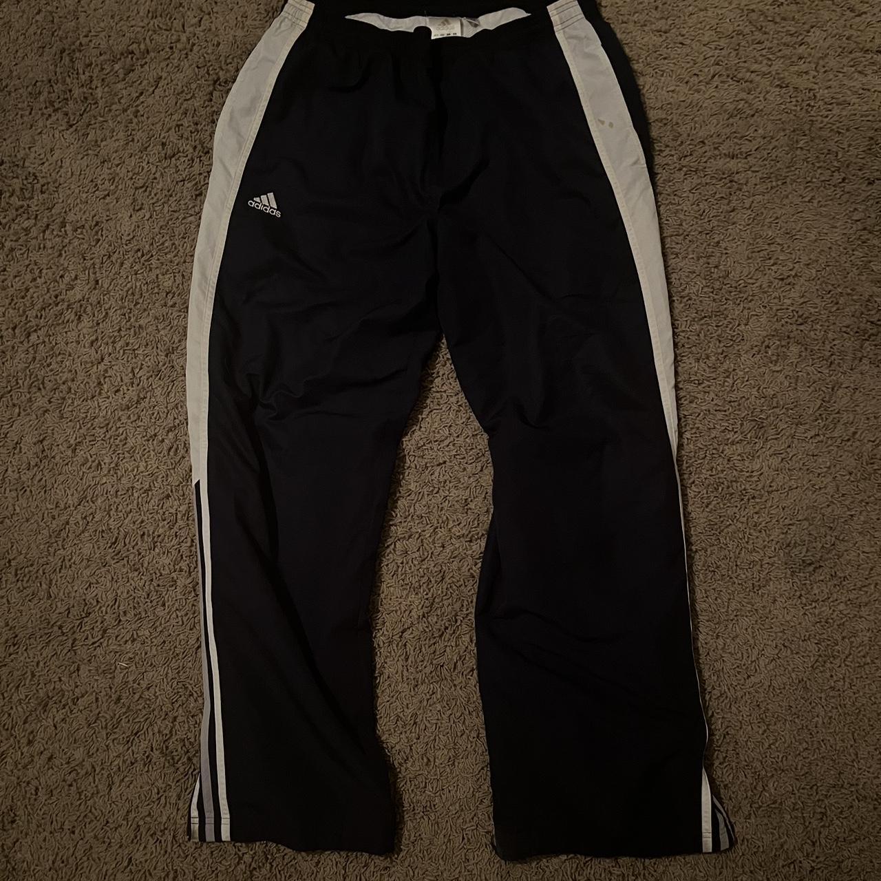 Vintage 1980s adidas flare zipper sweatpants - Depop