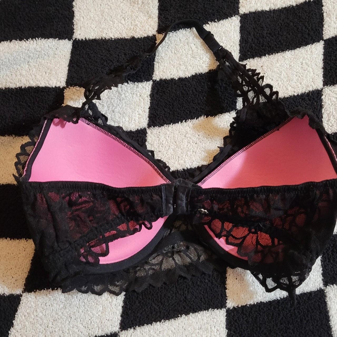 Victoria's Secret Underwire Black Lace Halter - Depop