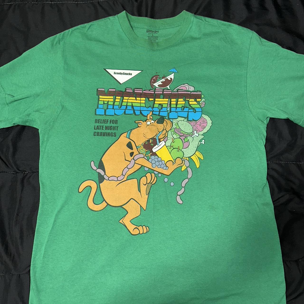 Y2K Scooby Doo Green Munchies Shirt, Large Men’s