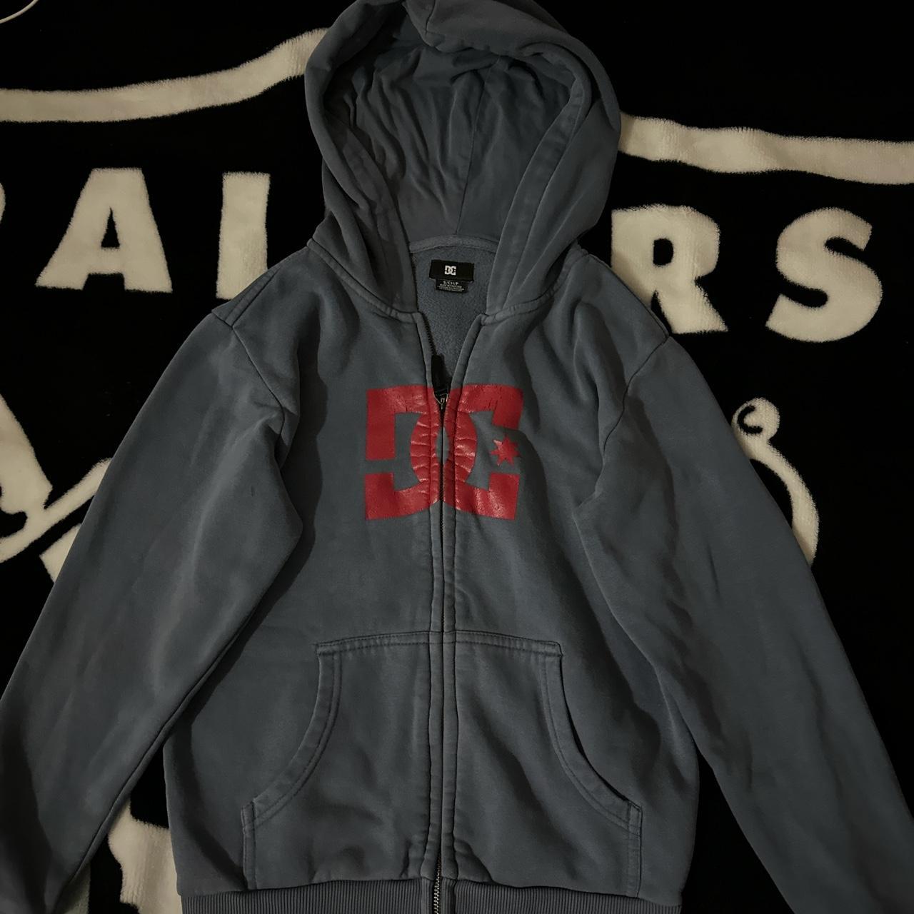 DC Shoes Men's Blue and Red Hoodie