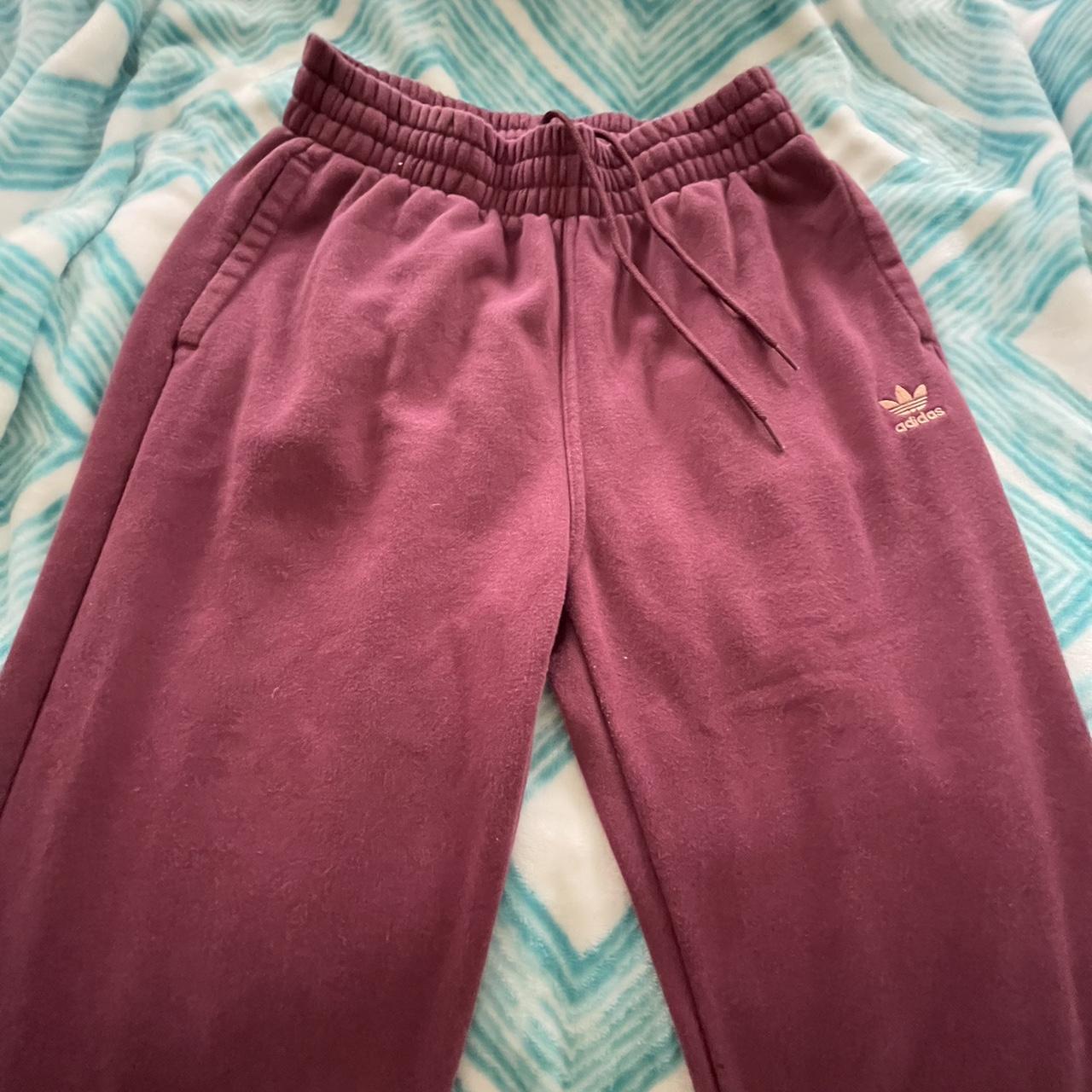 Burgundy adidas deals tracksuit bottoms