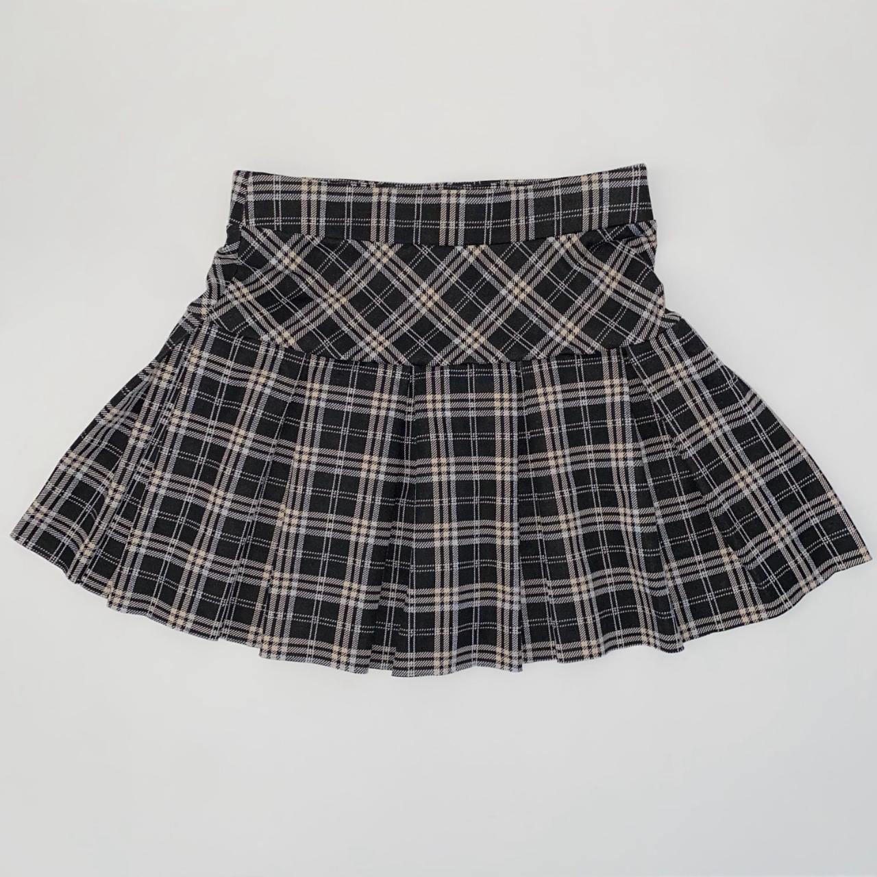 Jolt Plaid Black and White Pleated Y2K Mini Skirt XS. Depop