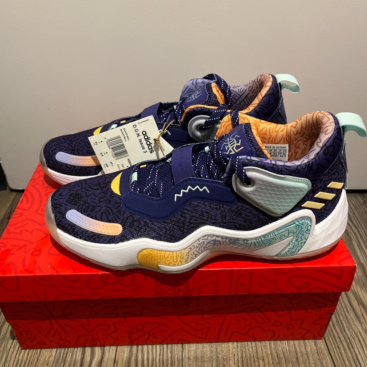 Adidas D.O.N. Issue 3 Basketball shoes Purple and... Depop