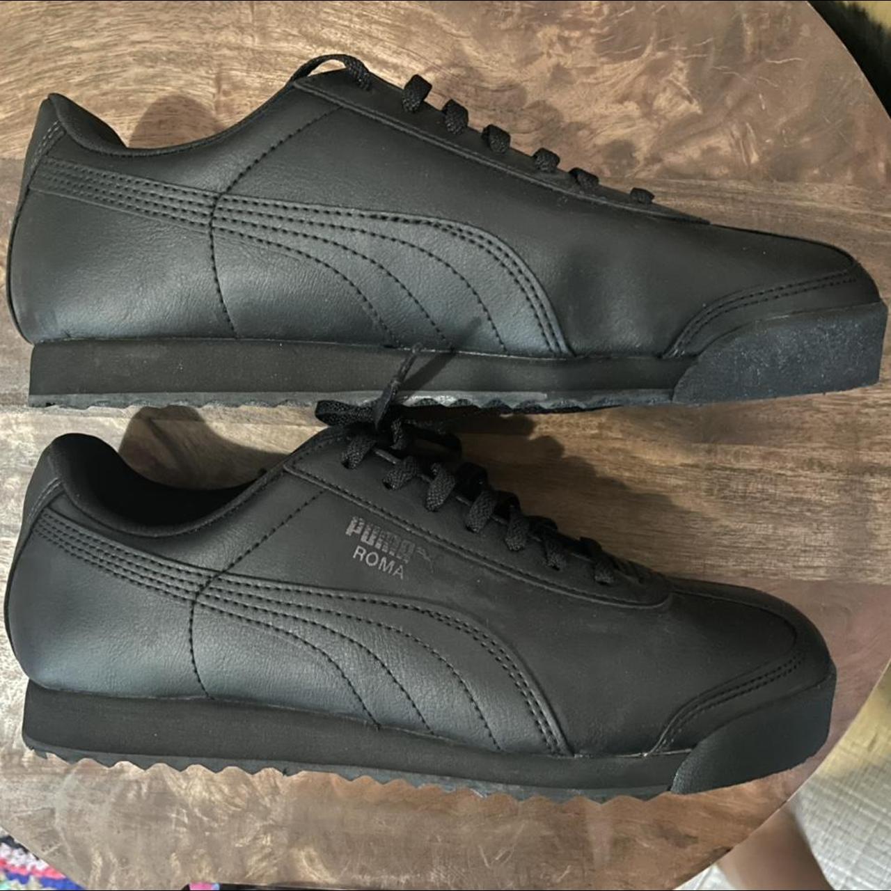 All Black Puma Roma Sneaker Size 7 Euro size