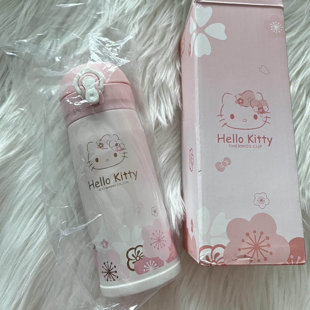 Hello kitty thermos water bottle Has some scuffs, - Depop