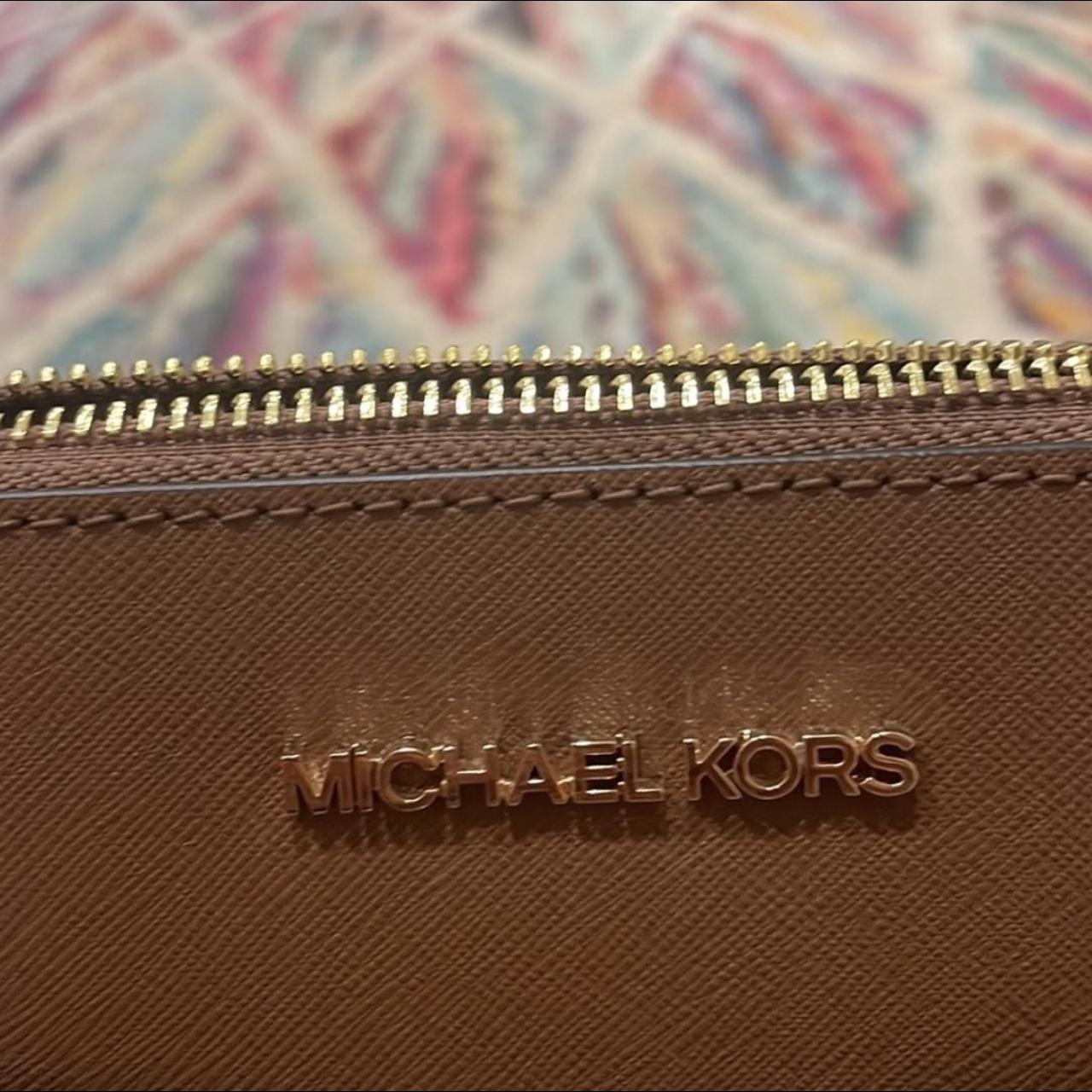 MICHAEL KORS Jet Set Medium Saffiano Leather Top-Zip - Depop