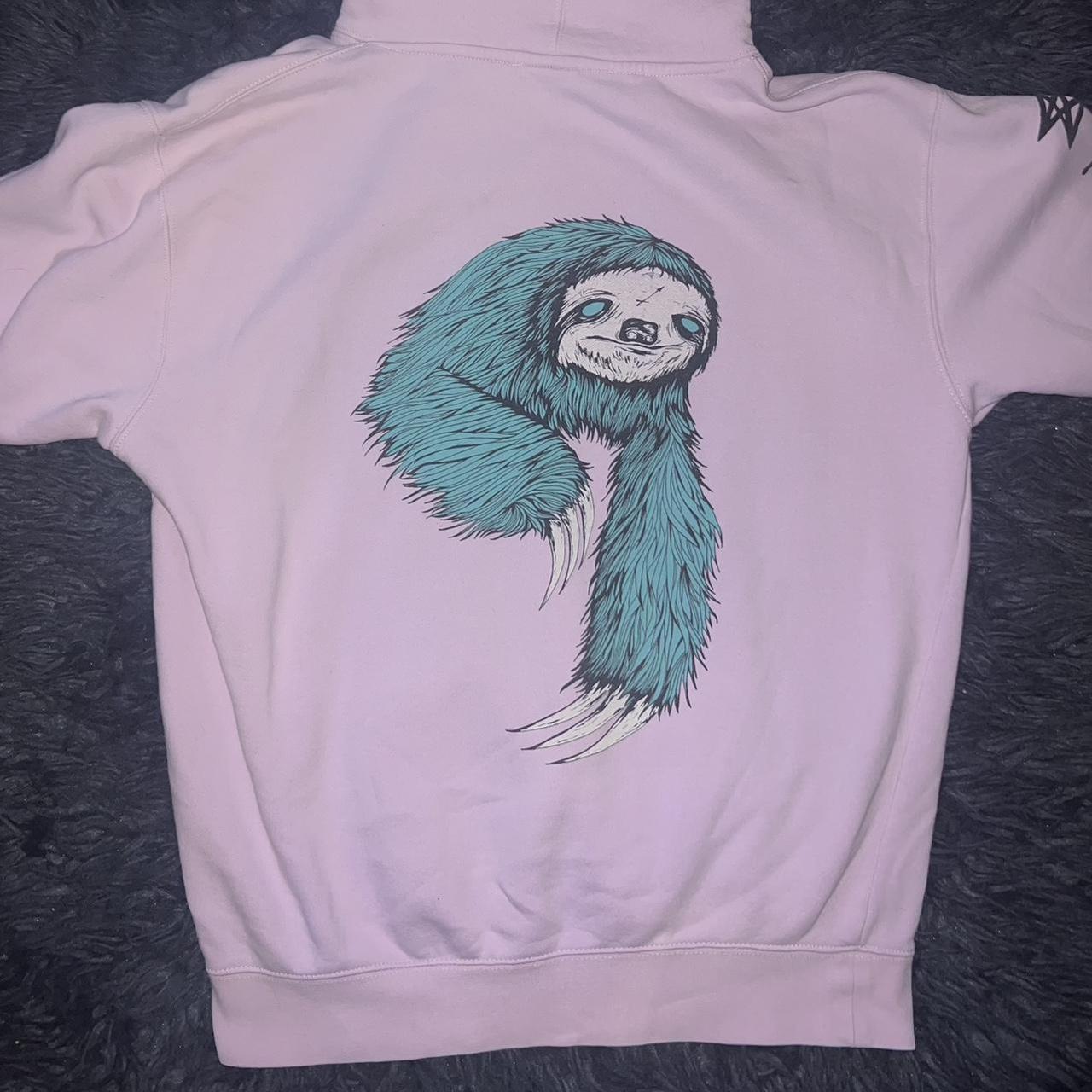 Welcome sloth shop pink hoodie