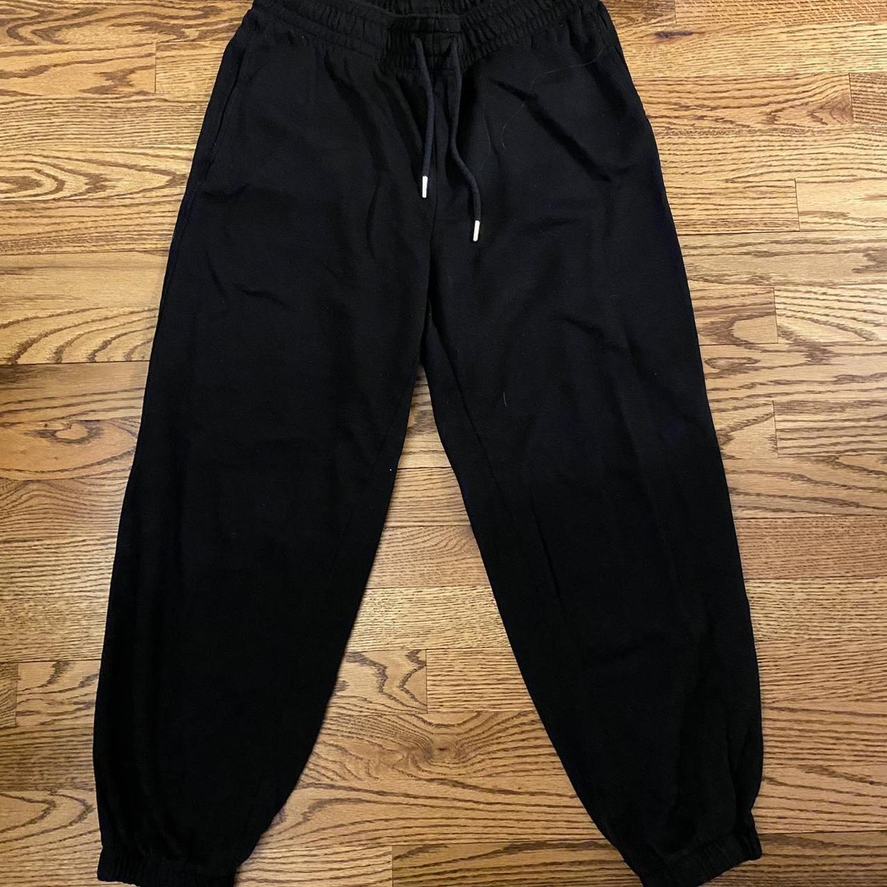 H&M joggers All black joggers with drawstring... - Depop
