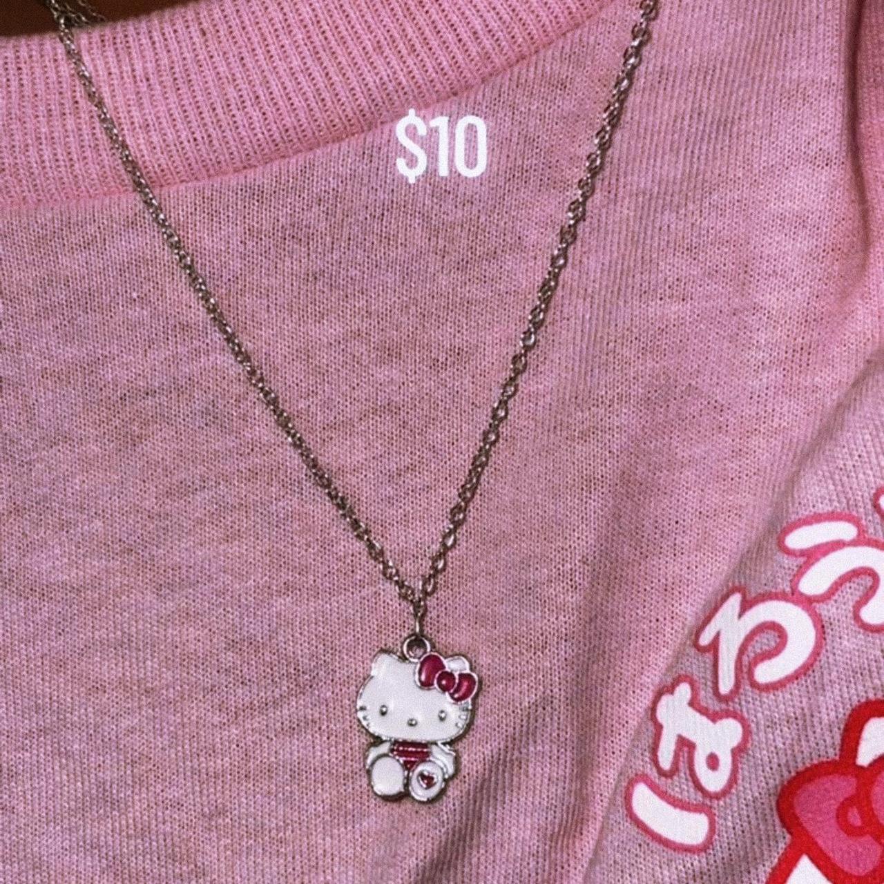 Sanrio Necklace Sterling Silver Stamped Hello Kitty - Depop
