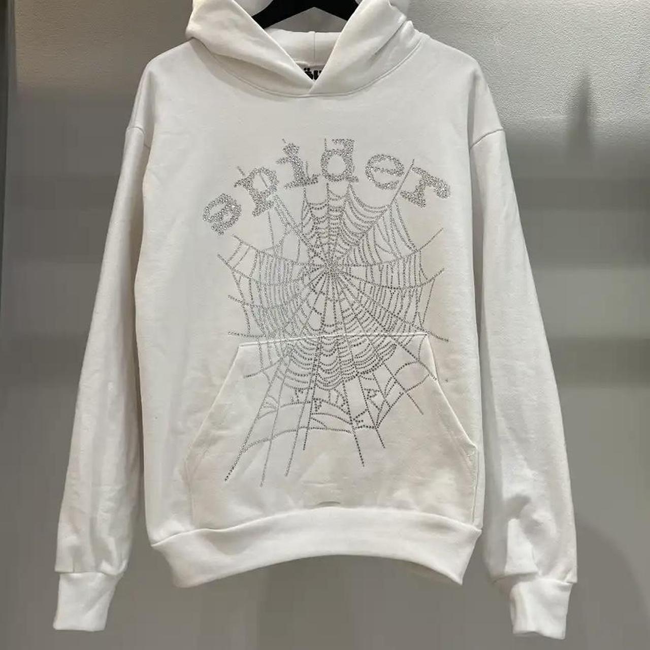 Spider Worldwide Men's White Hoodie | Depop