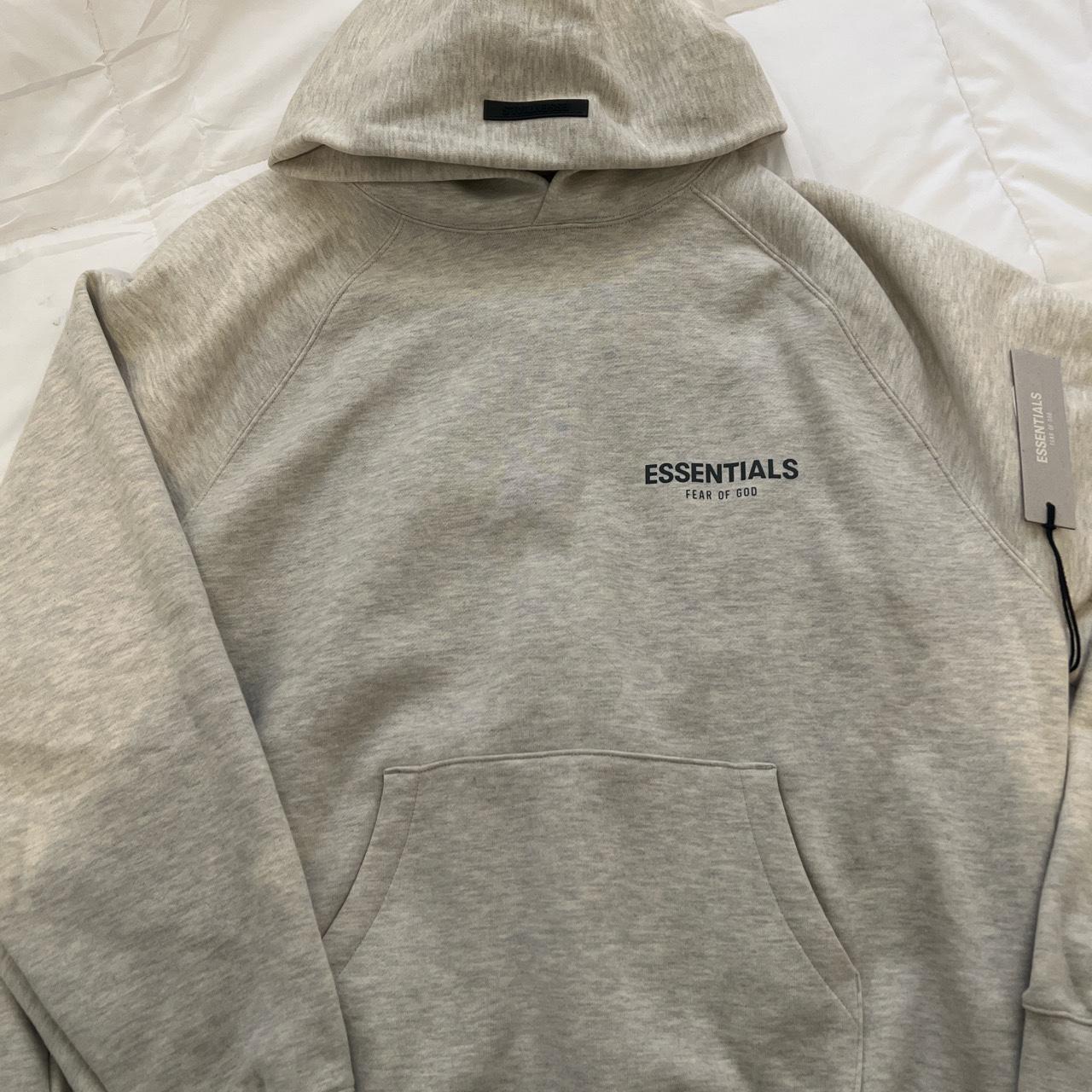 FOG essentials Oatmeal hoodie ( Fits bigger than a... - Depop