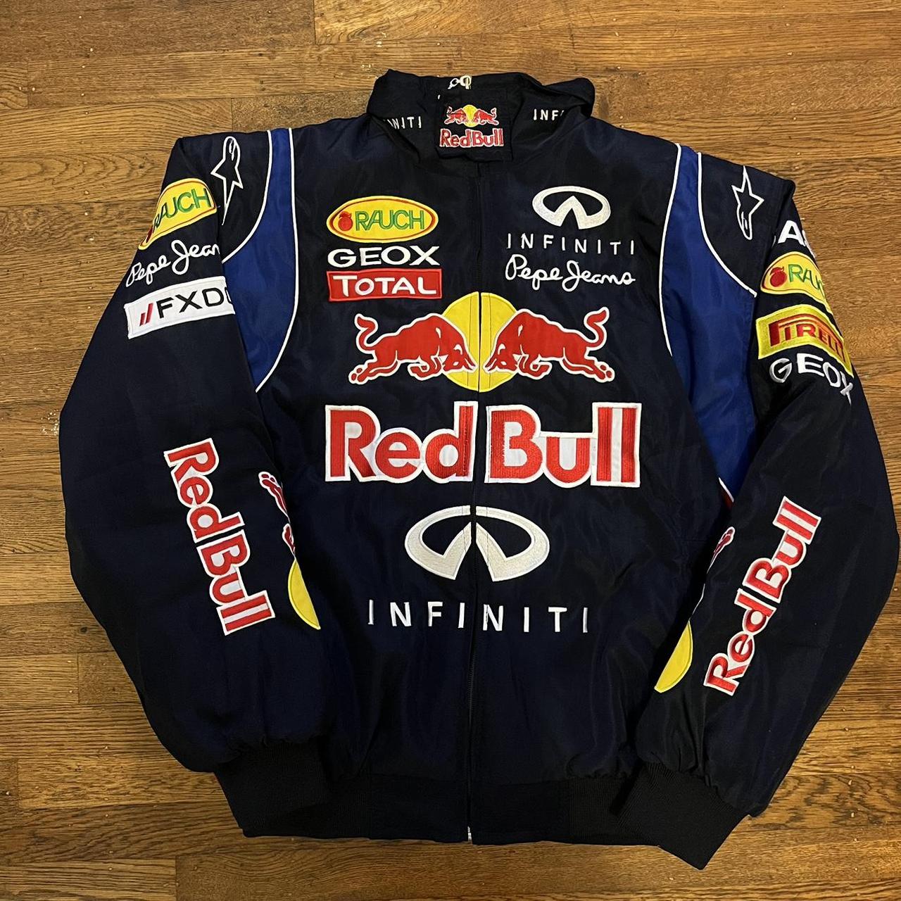 Red Bull Infiniti racer bomber jacket New and clean... - Depop