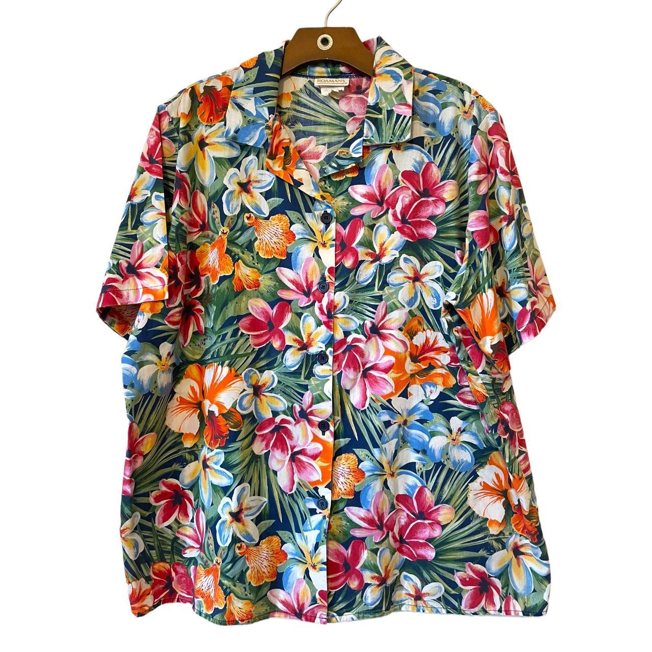 Vintage tropical shirt Short sleeve button down... - Depop