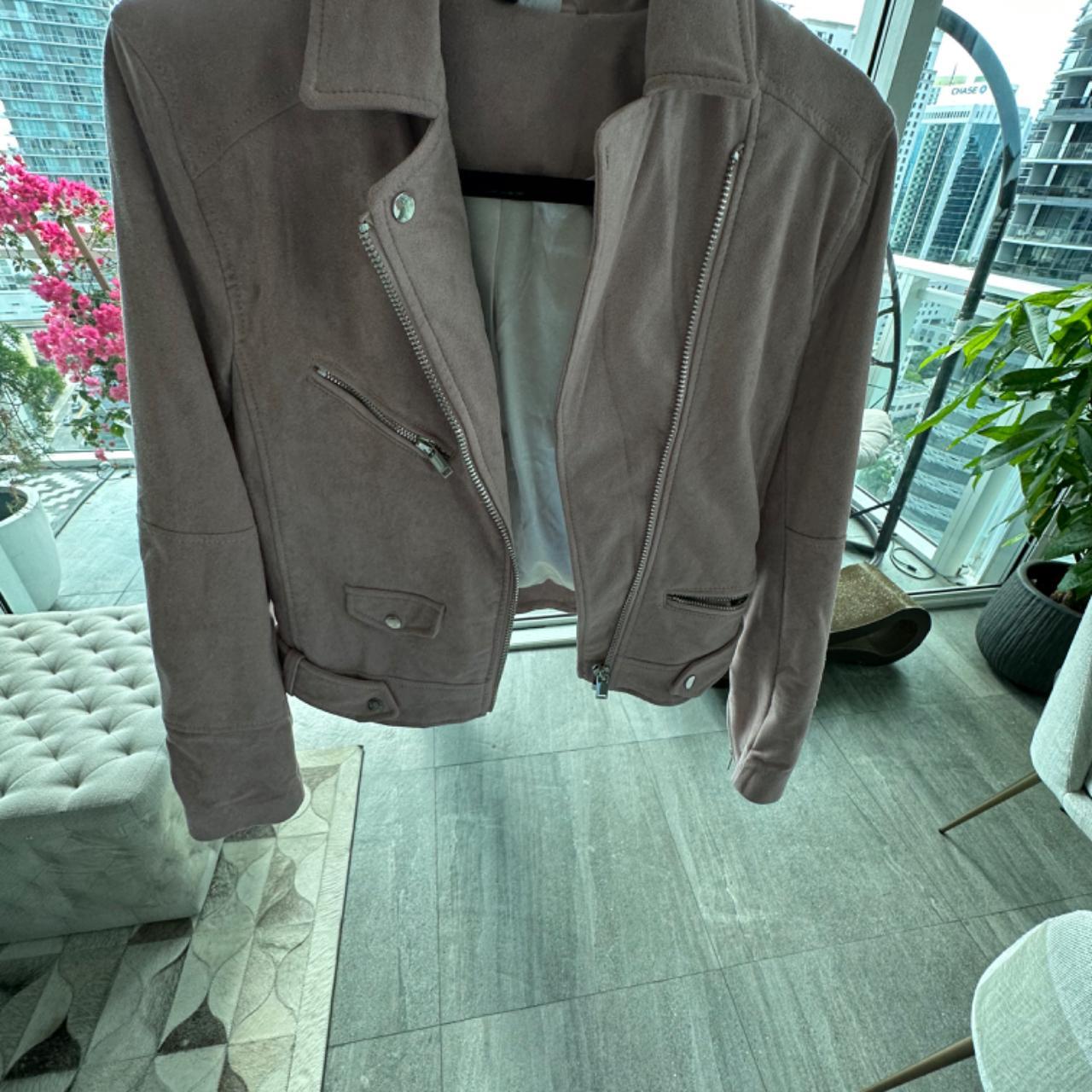 H&m pink hot sale suede jacket