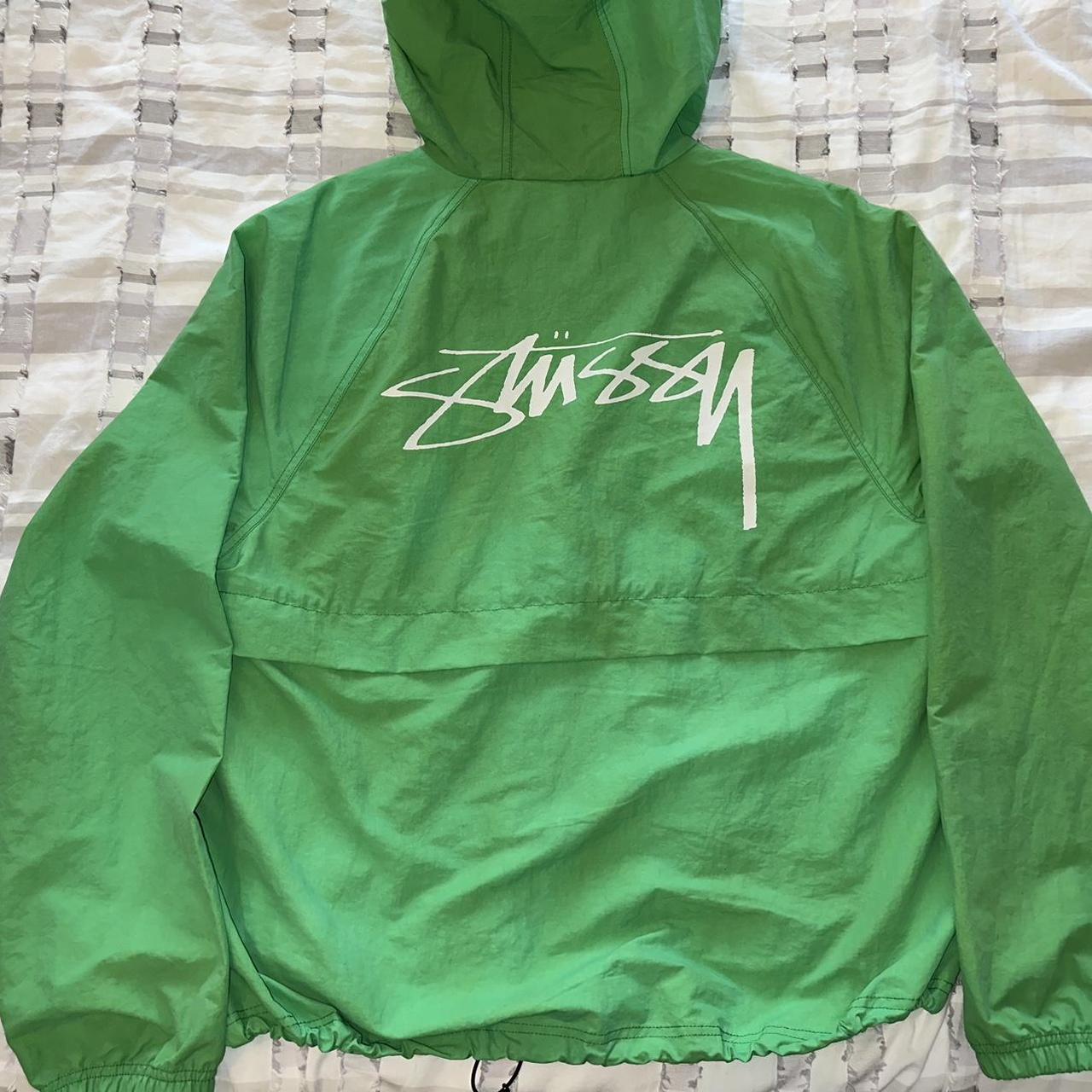 Green wave dye beach shell stussy jacket Only ever | Depop