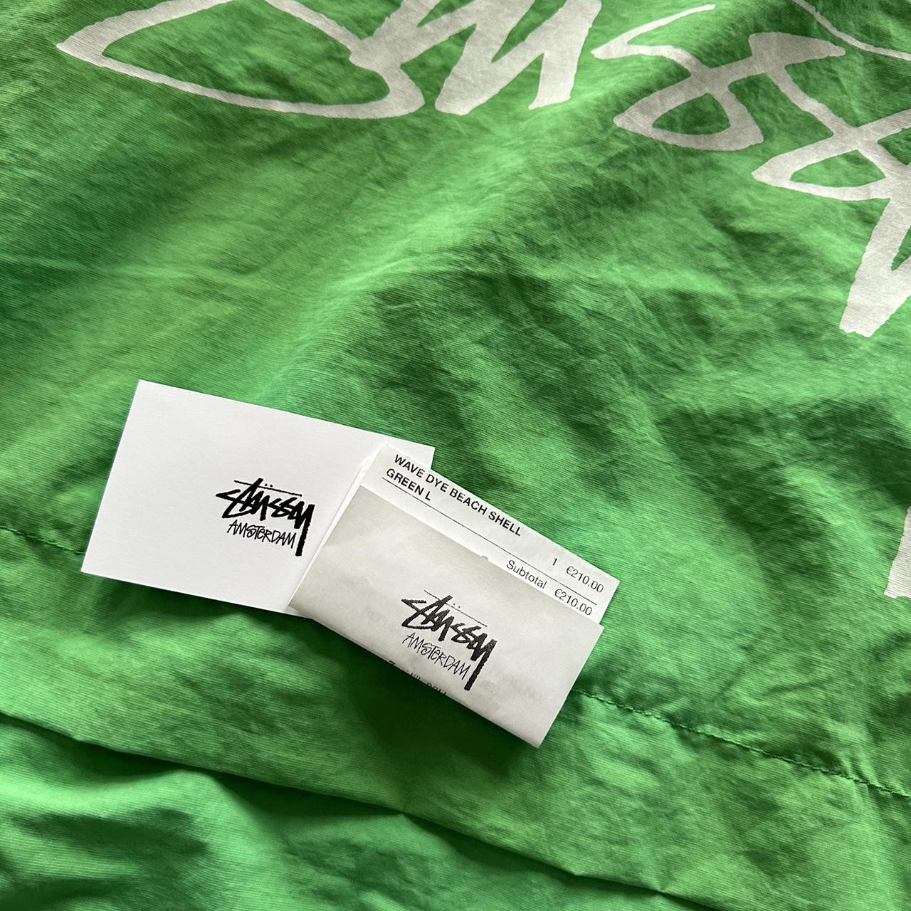 Green wave dye beach shell stussy jacket Only ever | Depop