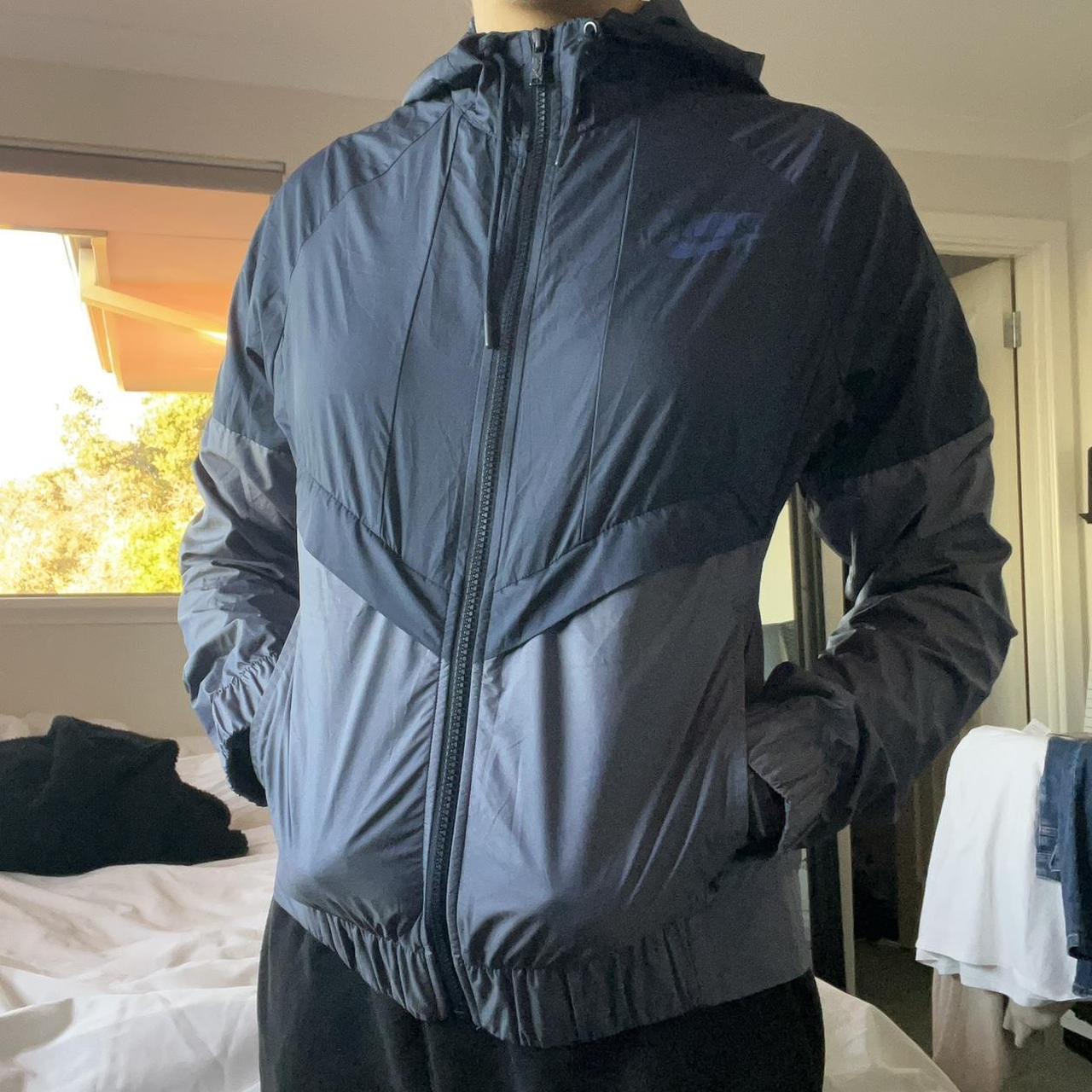 blue nike windbreaker womens