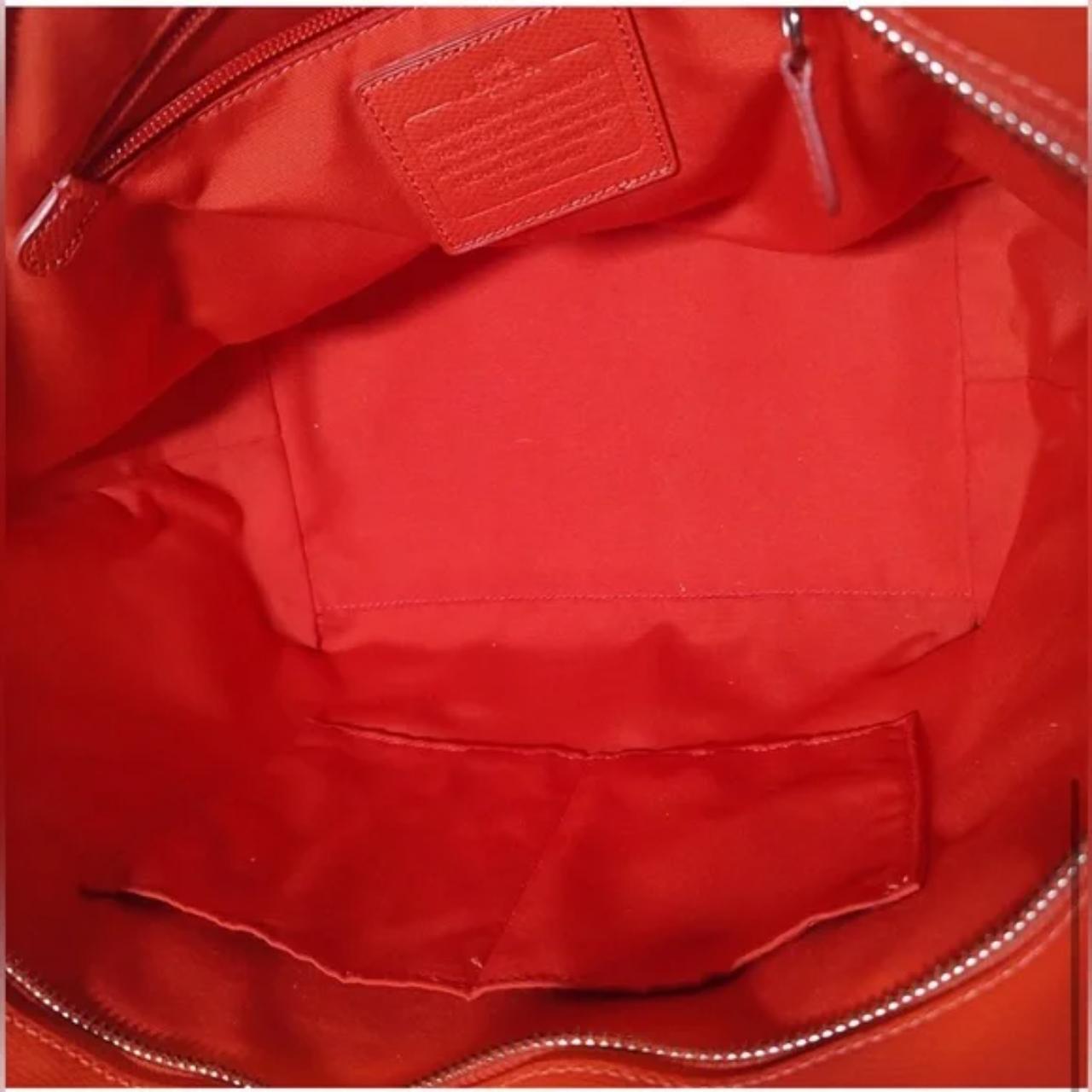 Coach City Saffiano Medium Sized Red Leather Tote - Depop