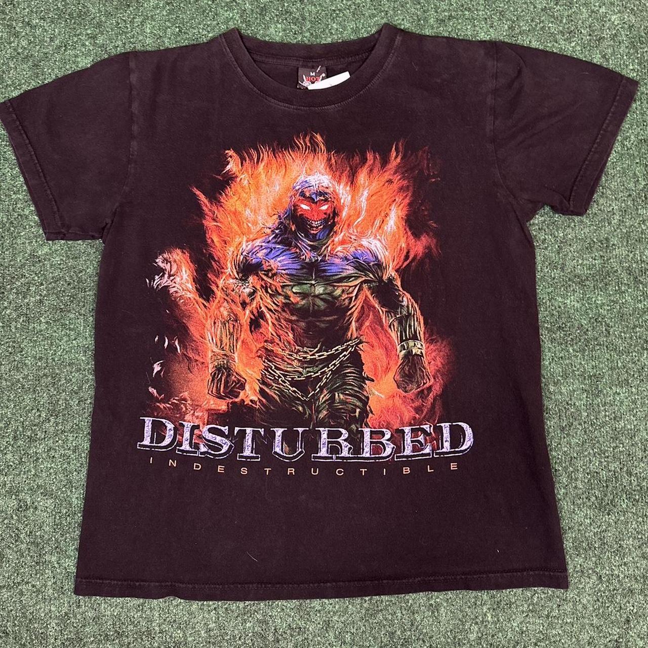 Crazy emo edgy goth “disturbed indescribable” band t... - Depop