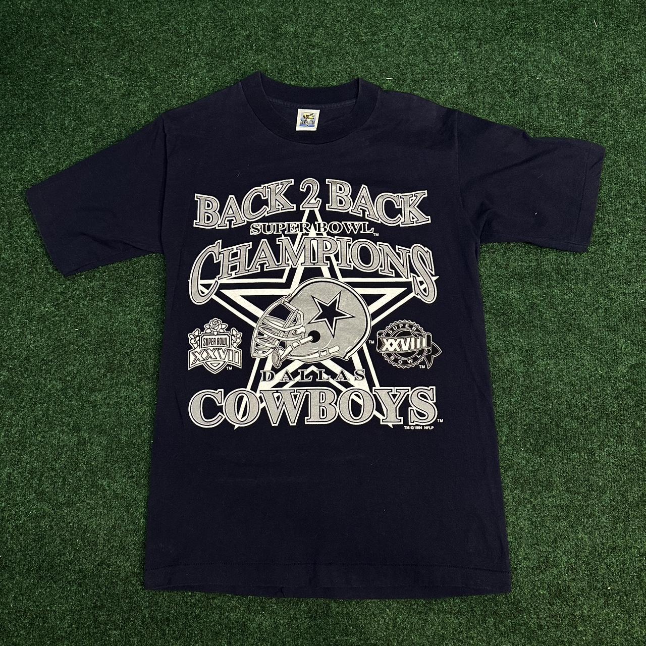 Vintage 1994 NFL Dallas Cowboys Back to Back Super Bowl Champions T-shirt