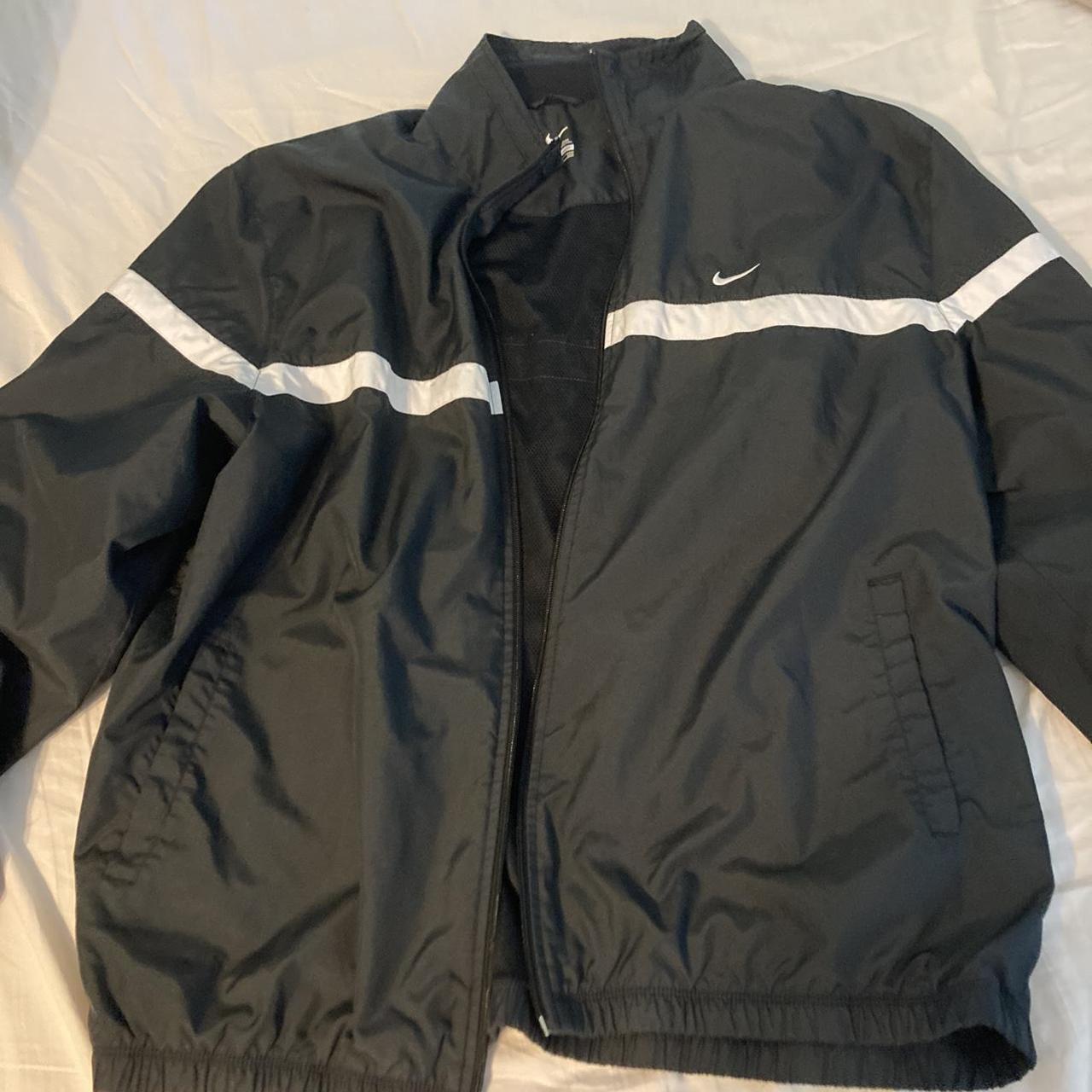 Nike Men's Black and White Jacket | Depop