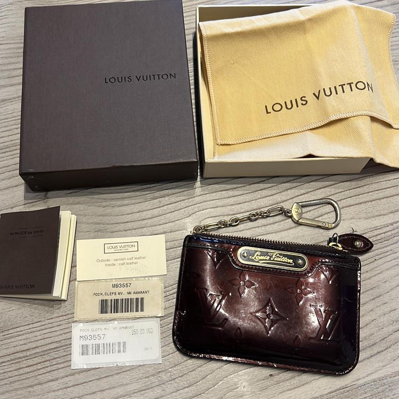 Louis Vuitton Amarante Monogram Vernis Key Pouch - Depop
