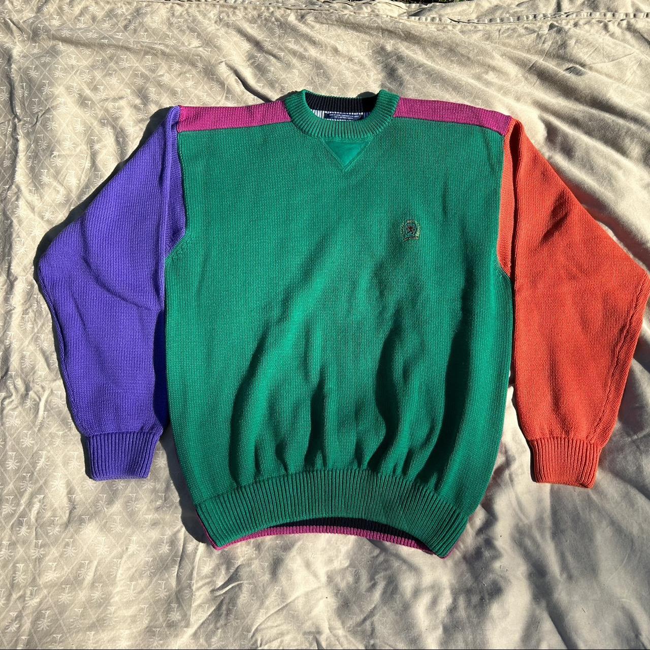 Hilfiger Vintage 90s Color Block Sweater *I... -