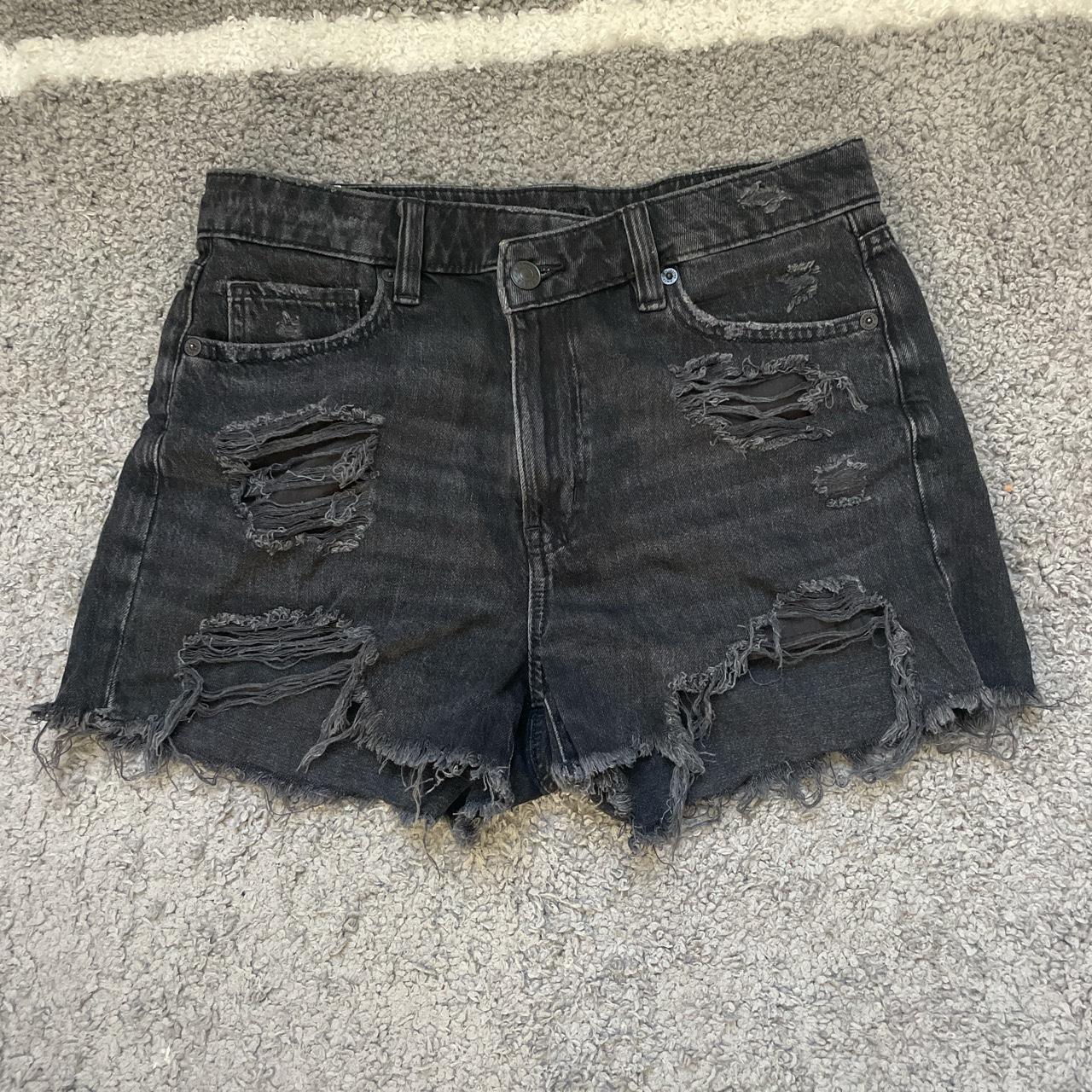 American Eagle Cross Align Jean Shorts -stretchy... - Depop