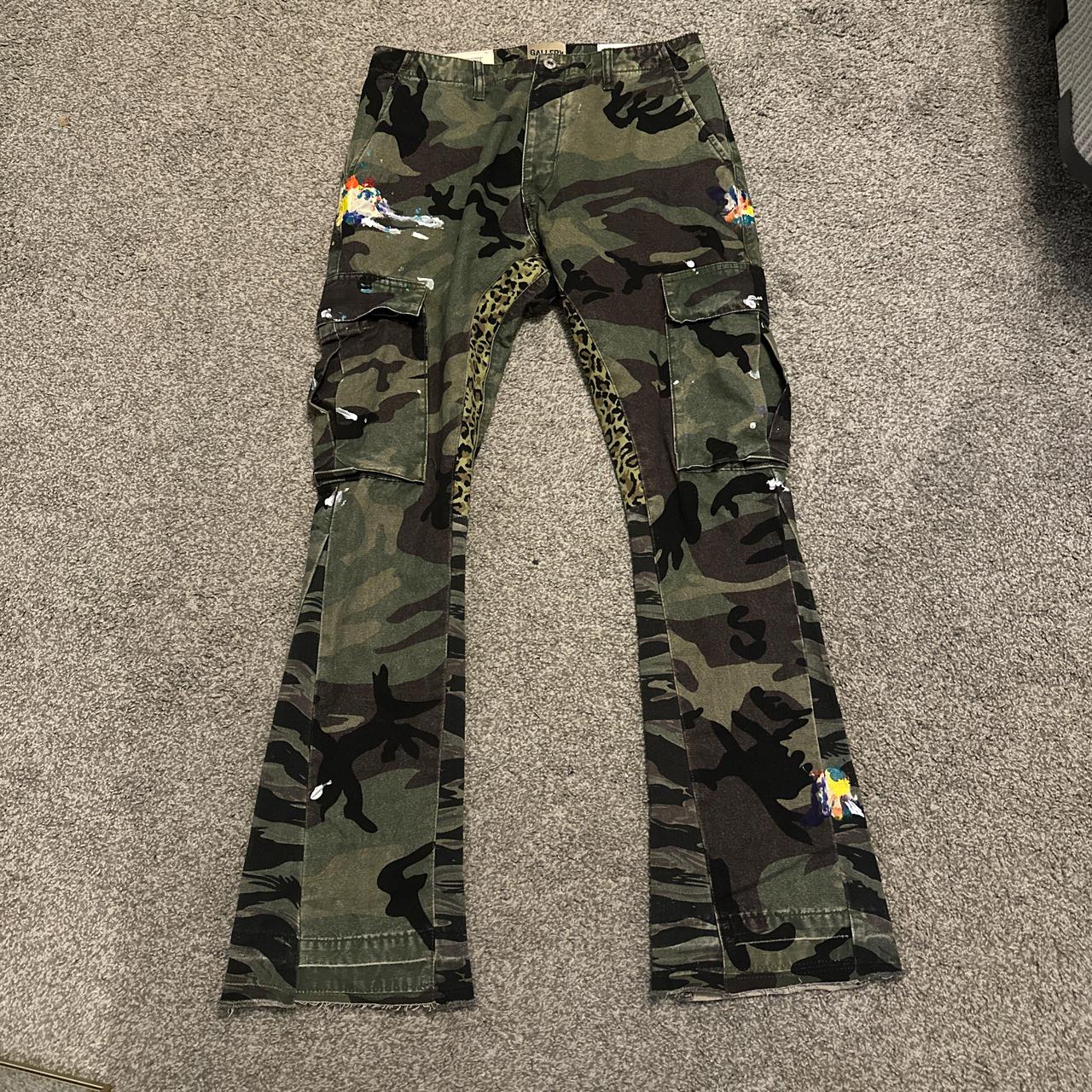 Gallery dept camo flared pants brand new size 30. - Depop